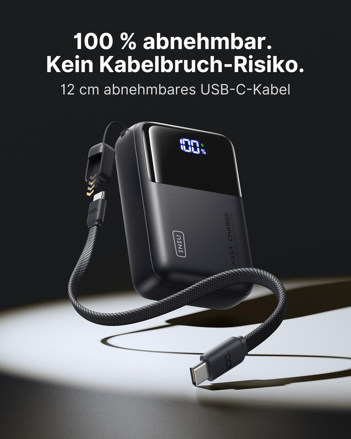 INIU 100W power bank, smallest 25000mAh USB-C laptop power bank - P63
