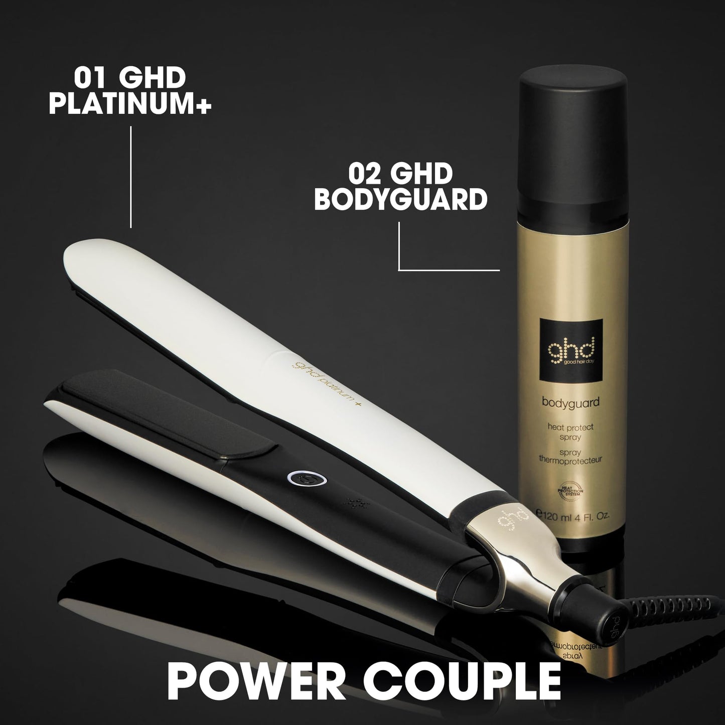 ghd platinum+ straightener: Smart hair straightener, multi-styler for smooth looks, waves and curls, more shine, stronger color protection, without extreme heat damage - 99350171502
