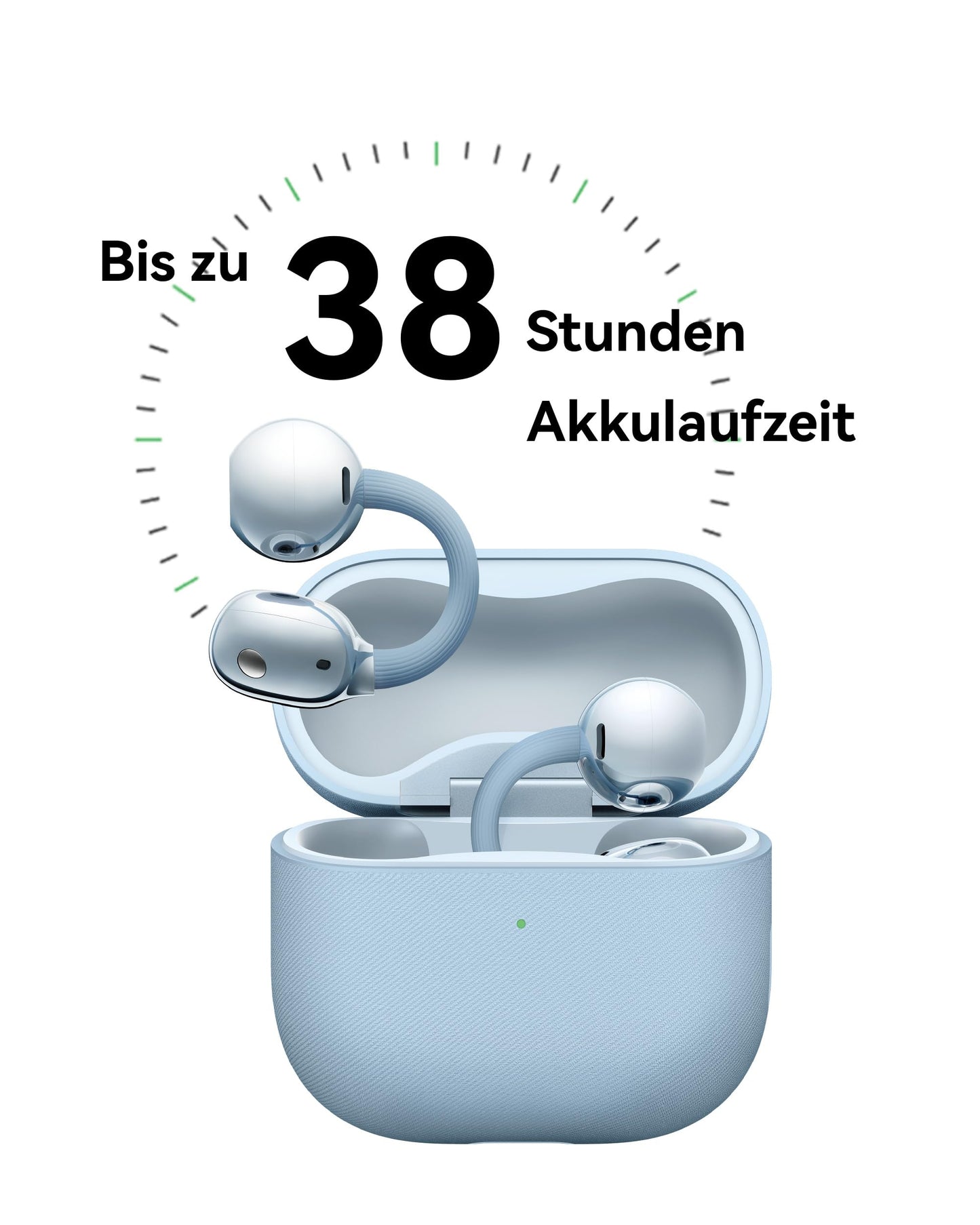 HUAWEI FreeClip 2, wireless Bluetooth headphones, open-ear headphones, particularly light for all-day use, 38 hours of battery life, for iOS & Android, IP57, white - Robin-T10