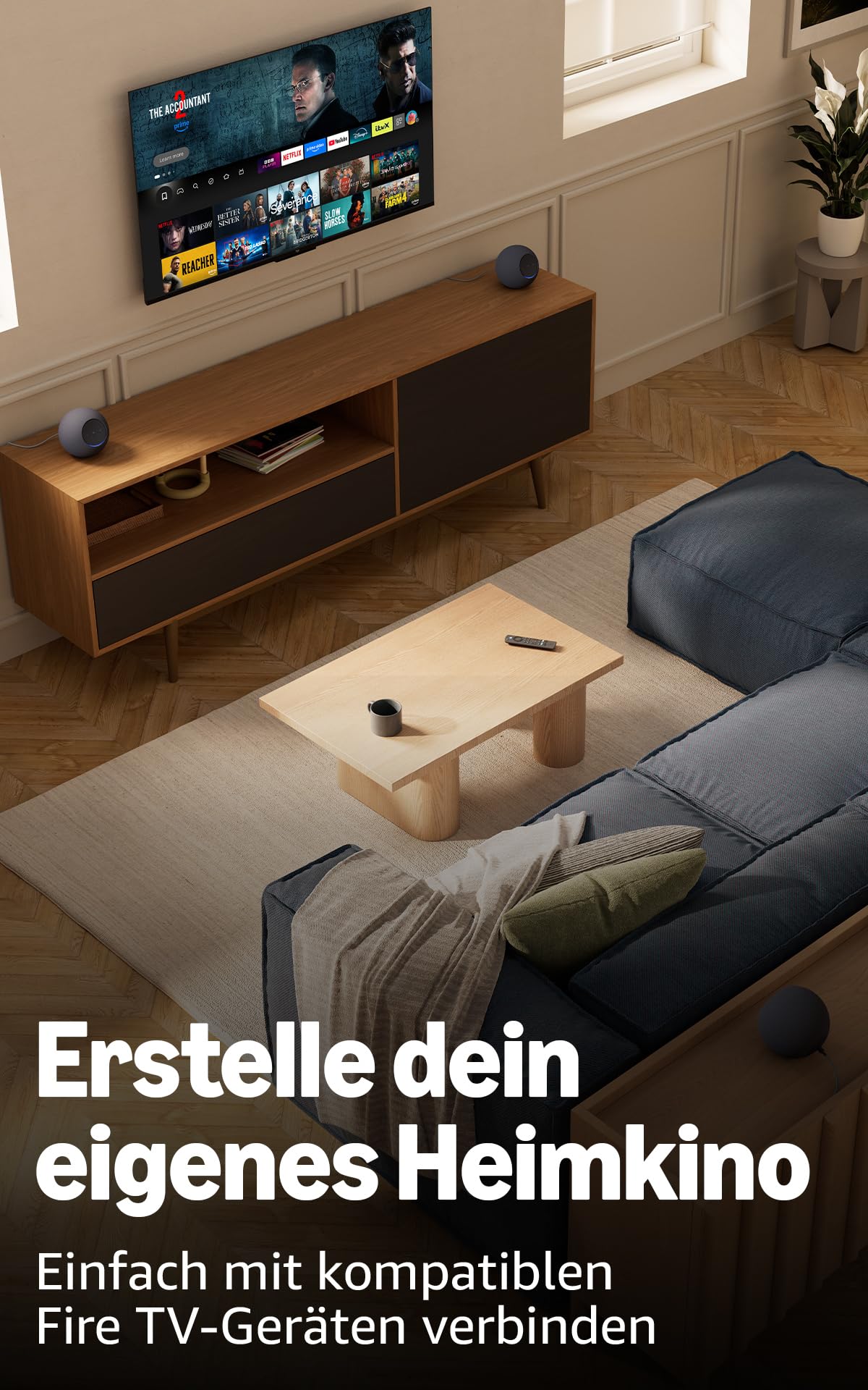 Amazon Echo Studio (latest generation), compact design, with immersive 3D audio and Dolby Atmos, Graphite, with Alexa+ Early Access - P8Z7MN