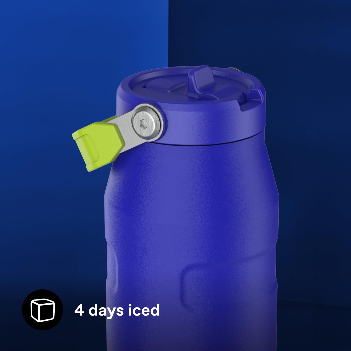 Stanley 1913 Flip Straw Drinking Bottle with Straw 1.06L - Thermal Mug Cools for 17 Hours - Ice Cold for 4 Days - BPA Free - Leakproof - For Cup Holders - Dishwasher Safe - Cobalt Chartreuse - 100000117861