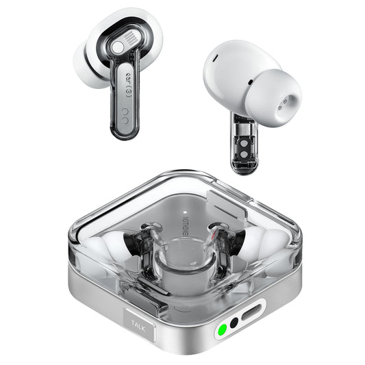 Nothing Ear (3) Wireless In-Ear Headphones, Adaptive Noise Cancellation, LDAC Hi-Res Audio, Super Mic, IP54, Fast Charging, Up to 22 Hours Battery Life, Compatible with Android & iOS - White - B173