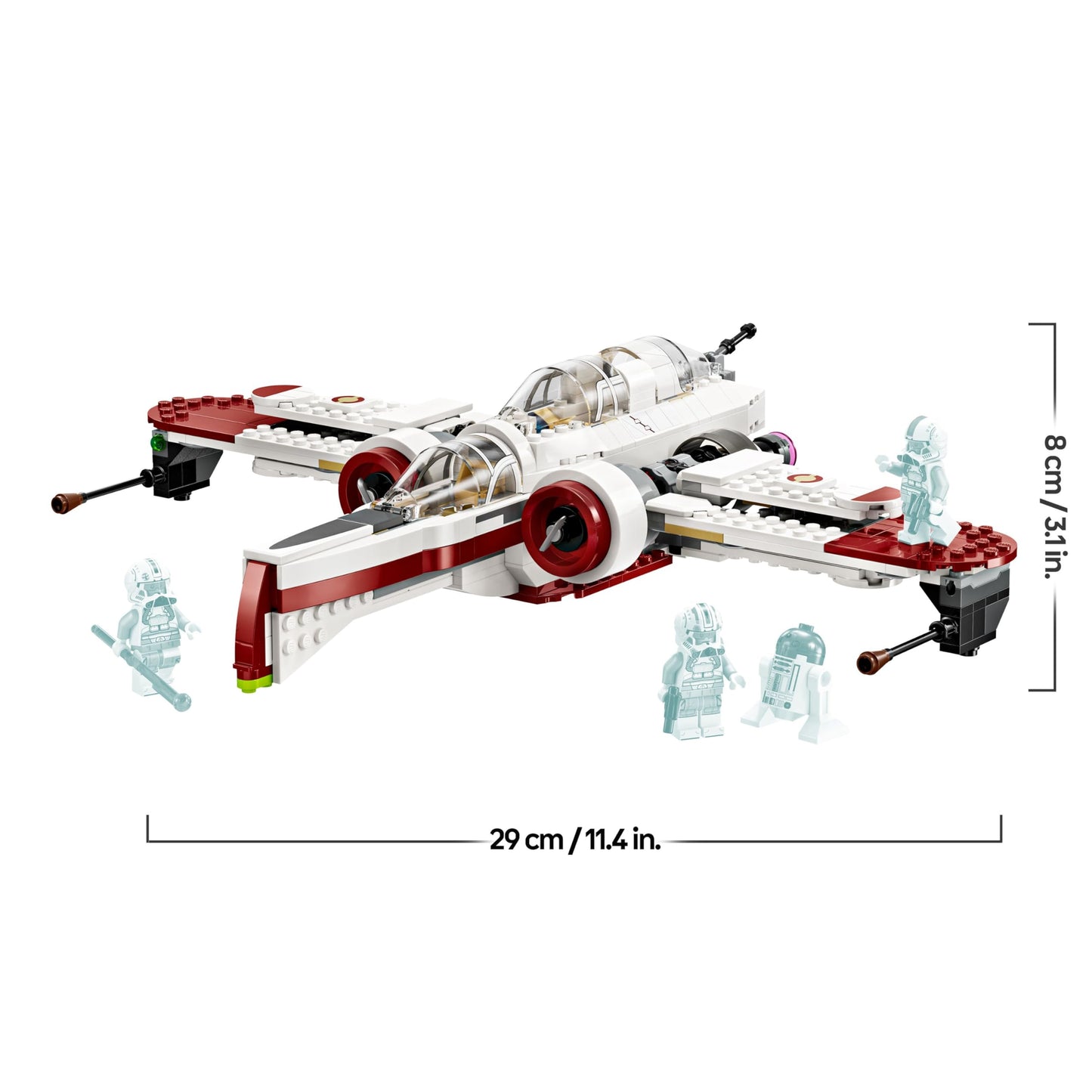 LEGO Star Wars 75402 ARC-170 Starfighter toy with 4 minifigures including clone pilot and R4-P44 droid, collector's item, gift for fans of Revenge of the Sith and boys and girls aged 9 and over