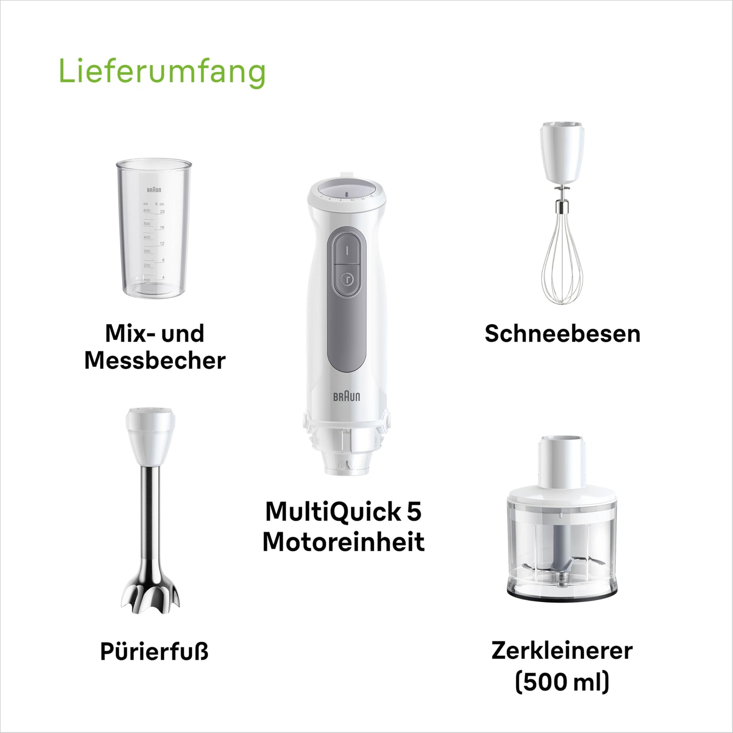 Braun Stabmixer MultiQuick 5 MQ 50236 M  MQ50236M
