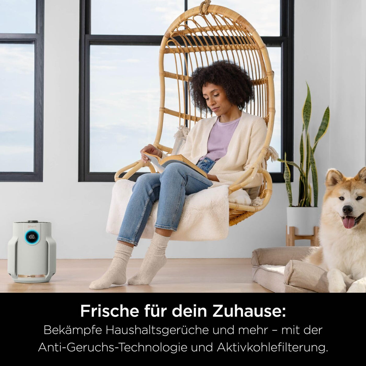 Shark NeverChange purificator de aer pentru alergici, filtru HEPA, Dove HP072EU