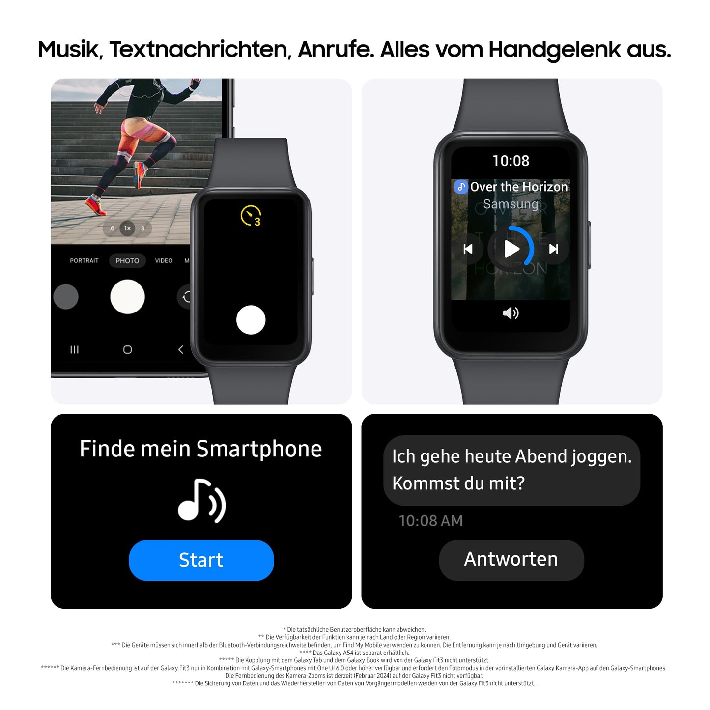 Samsung Galaxy Fit3 Smartwatch, Fitness Watch as a Fitness Tracker and Activity Tracker, Gray, Including 36 Months Manufacturer's Warranty [Exclusively at Amazon] - SM-R390