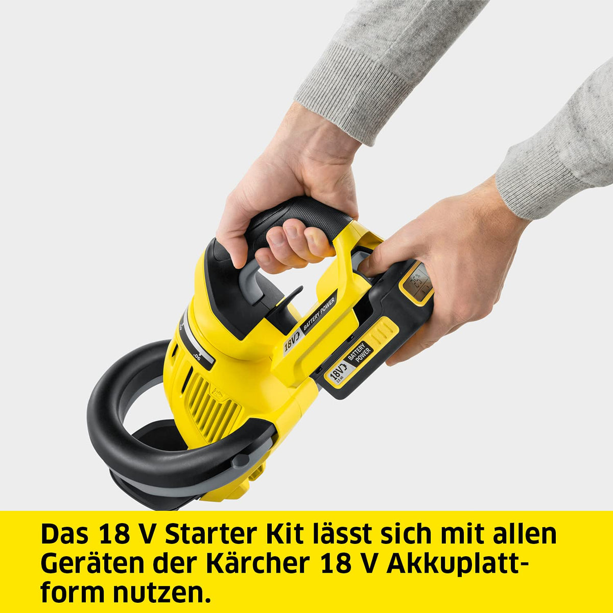 Kärcher 18 V Starter Kit 18/25, acumulator de 18 V/2,5 Ah cu încărcător rapid, acumulator litiu-ion, timp de încărcare: în mai puțin de 1,5 ore încărcat 100%, compatibil cu toate dispozitivele din platforma Battery Power de 18 V. - 2.445-062.0