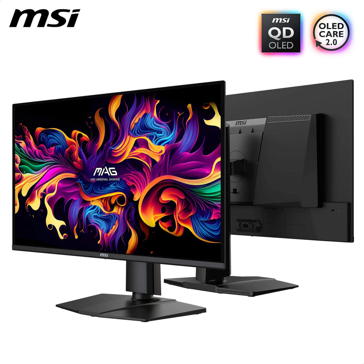 MSI MAG 274QPA QD-OLED X24 Monitor de gaming de 27 inch WQHD, 2560 x 1440, panou Quantum Dot OLED, 240 Hz, 0,03 ms, compatibil G-SYNC, AMD FreeSync Premium, HDMI 2.1, DP 1.4a, ajustabil pe înălțime, negru - 4711377389549