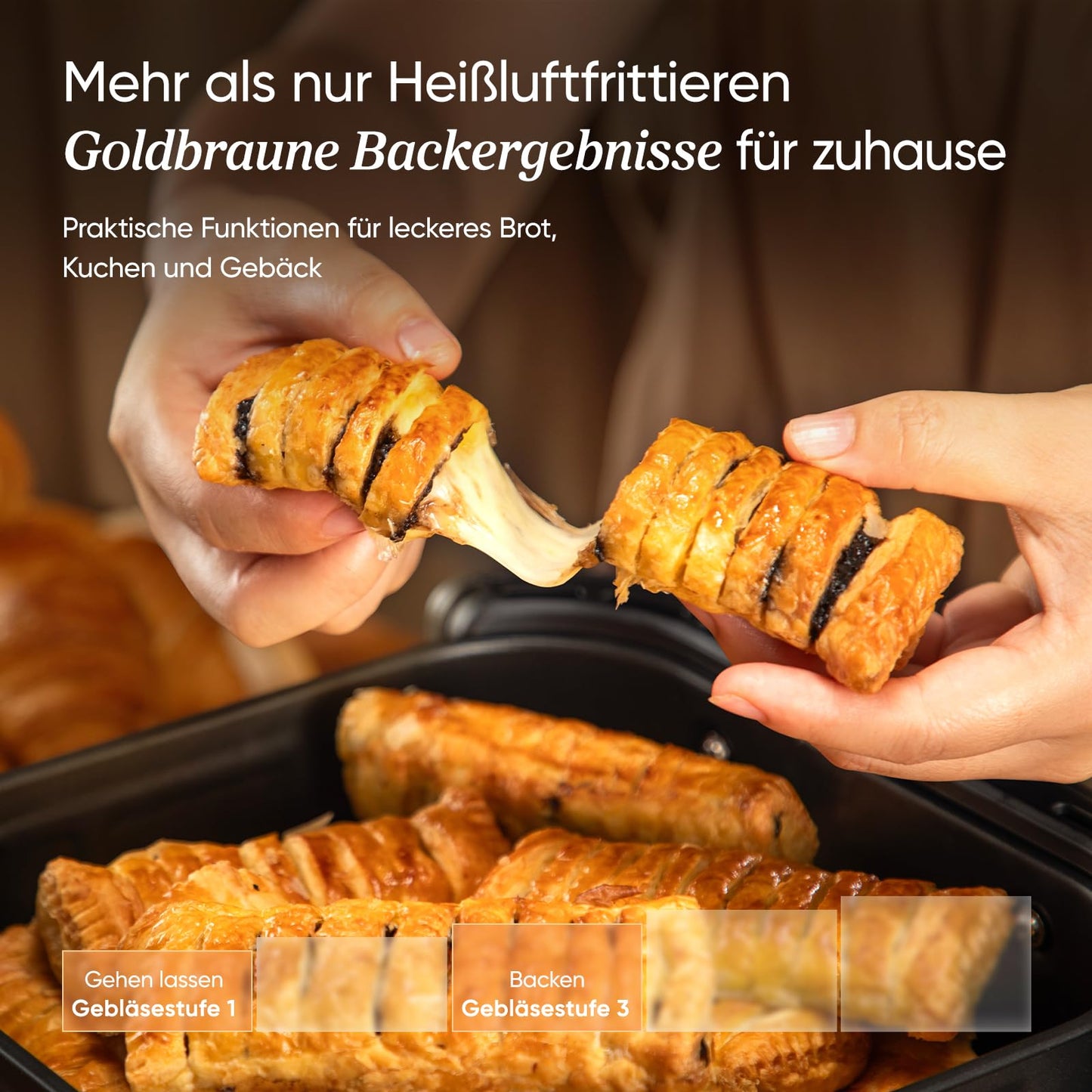 Cosori Turboblaze Airfryer hot air fryer, 9-in-1 Air Fryer XXL 6L, quiet DC motor with 5 speed levels