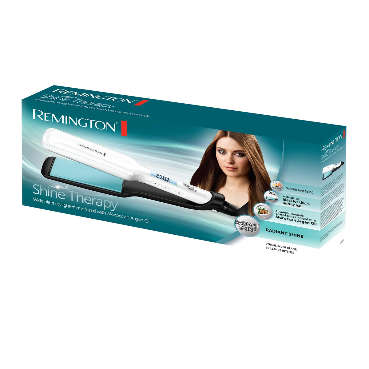 Remington Flat Iron Shine Therapy, Wide, LCD Display, 150–230°C, S8550 - 45661560100