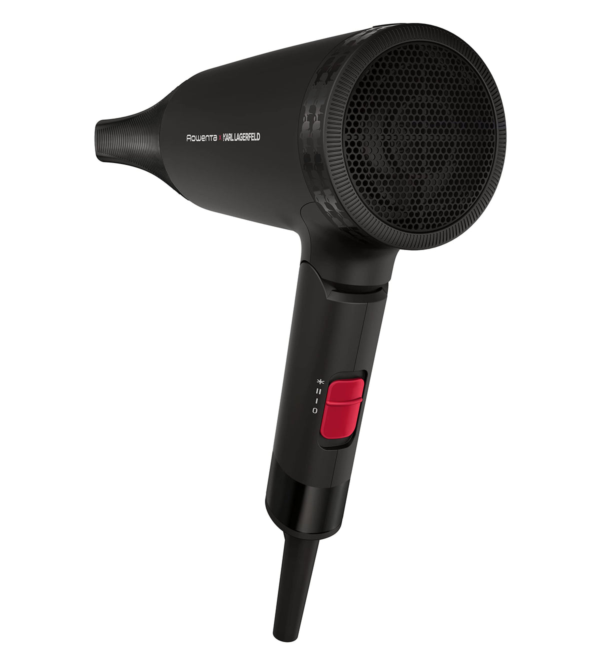Rowenta x Karl Lagerfeld CV184L Express Style Hair Dryer | compact and powerful | foldable design | travel-friendly | ultra-lightweight | shine booster | individual settings | Black - CV184LF0