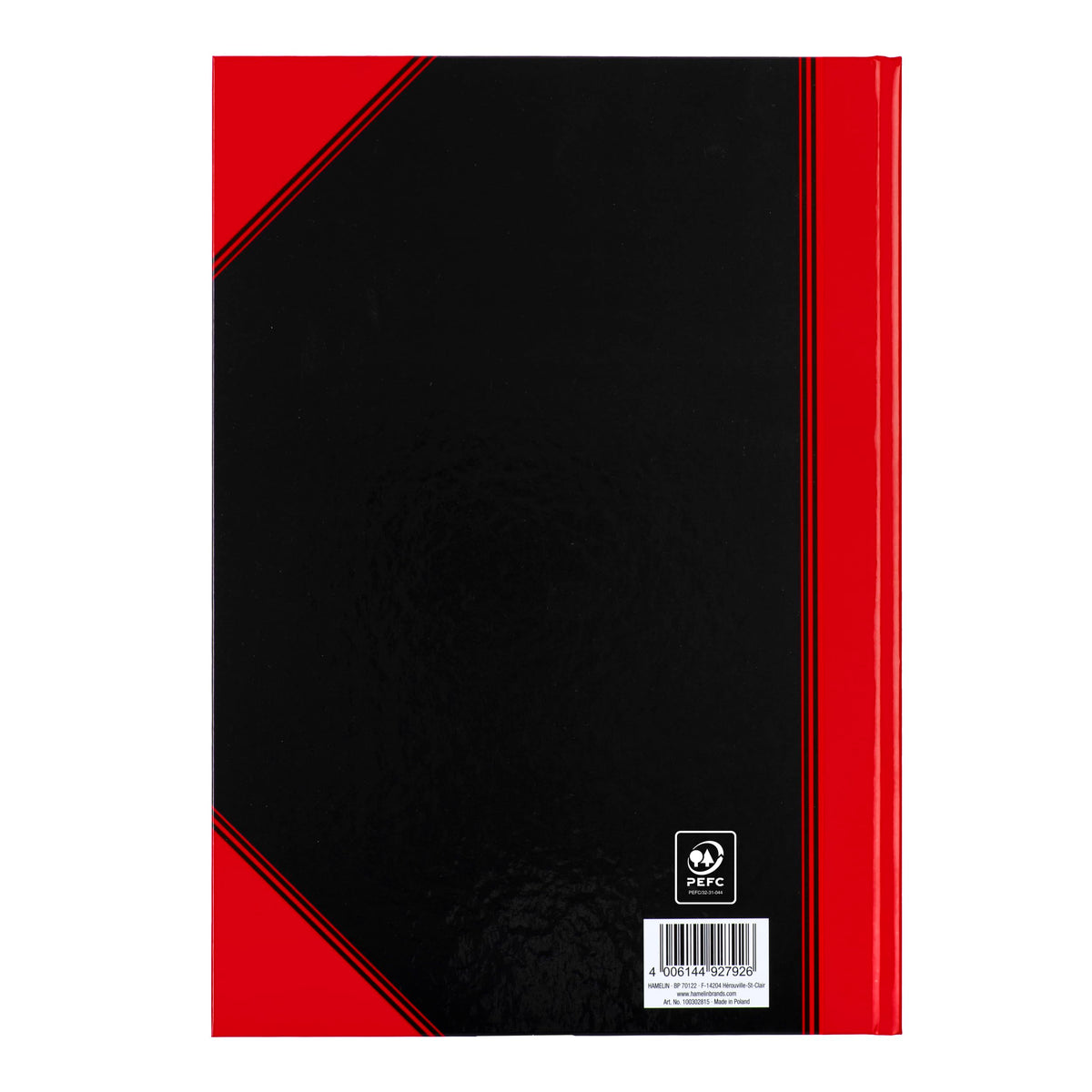 Bantex A4 Checked Notebook, Hardcover, 192 Pages, Black, Pack of 6 - 100302815