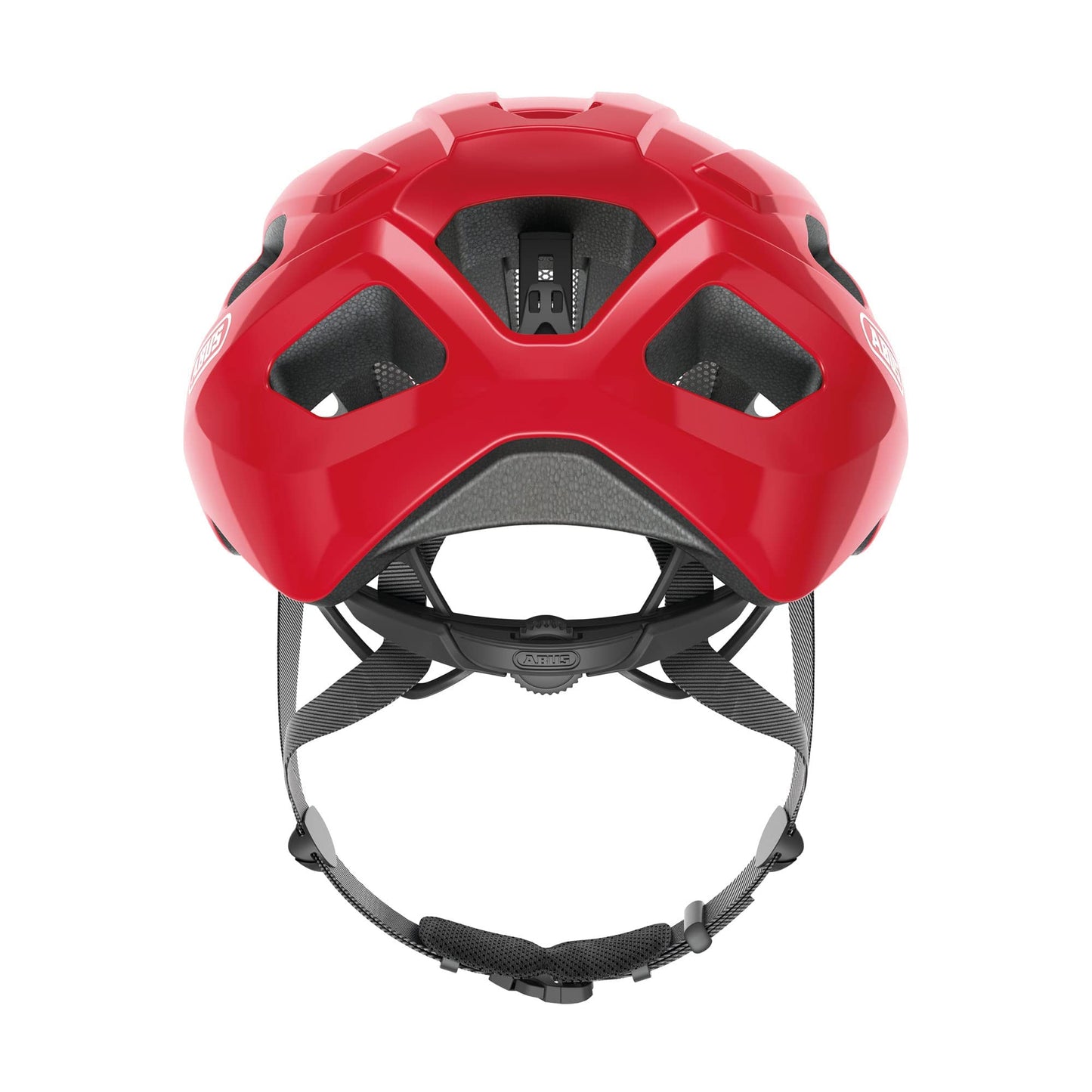 ABUS road bike helmet Macator - sporty bike helmet for beginners - also for pigtail wearers - for women and men - red, size S - 87221