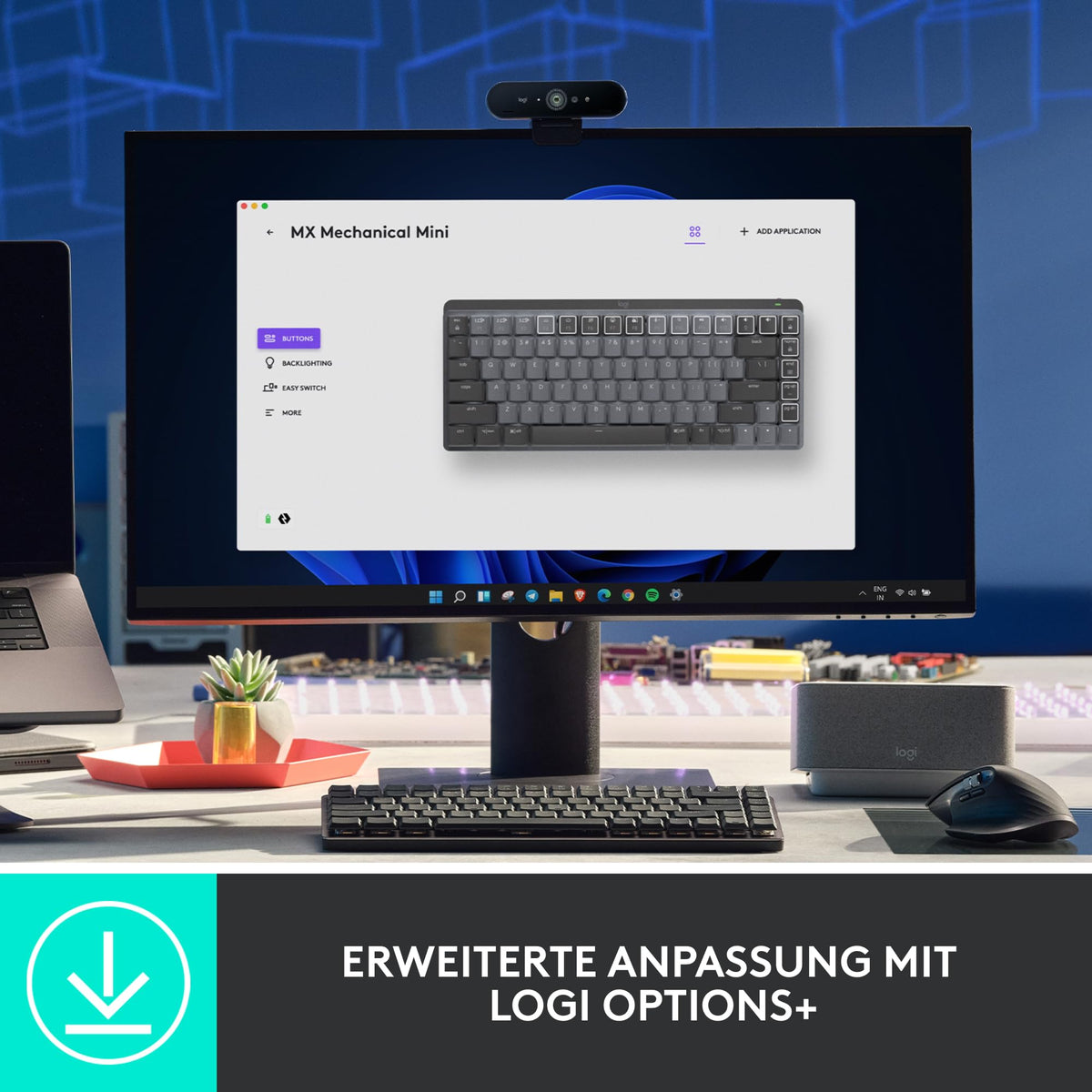 Logitech MX Tastatur mecanică wireless mini cu iluminare - 920-010771