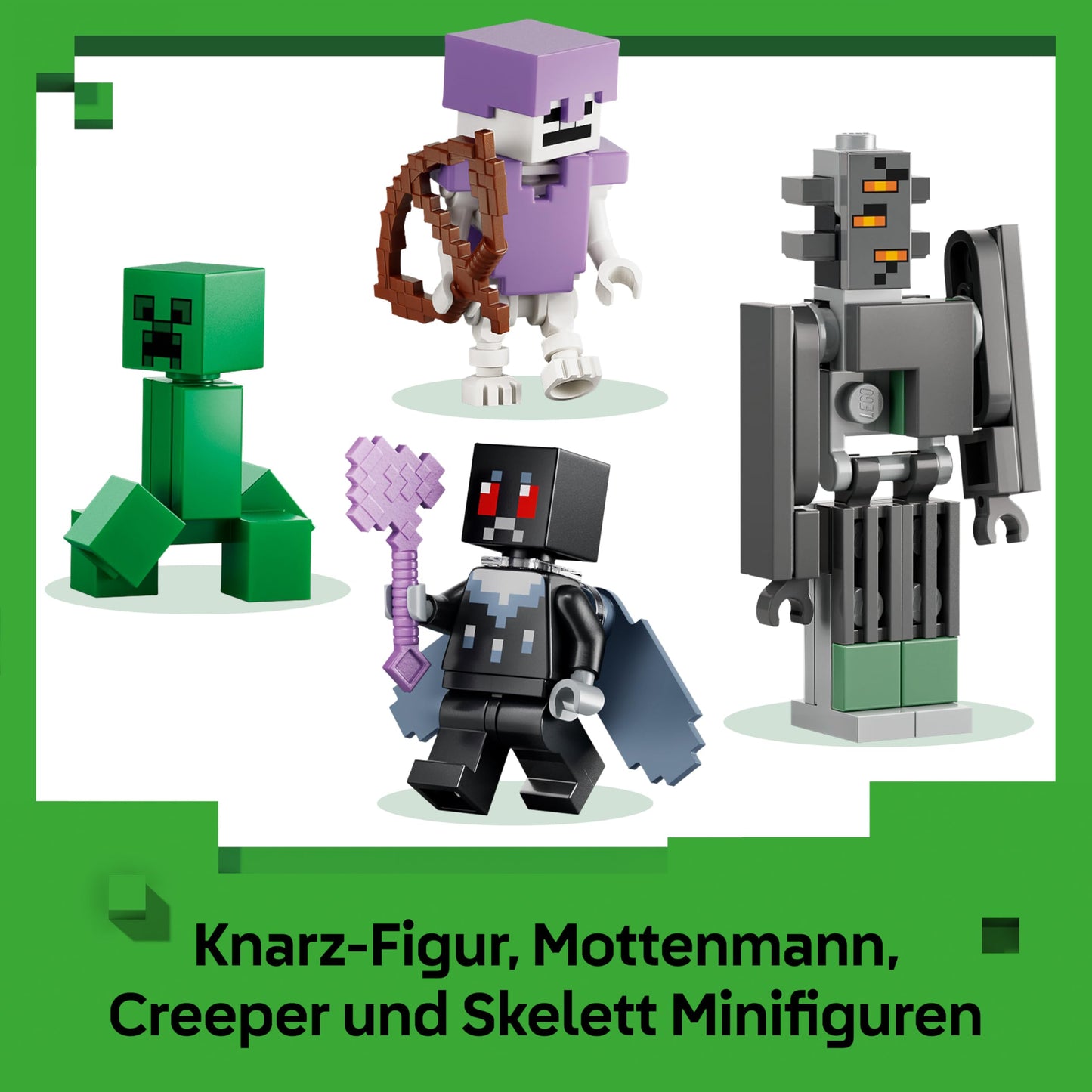 LEGO Minecraft Pale Garden - Creative toy for children - Toy biome for boys and girls aged 7 and up - with Minecraft figures - Mothman, Creeper, Skeleton and Gnarl - Gift - 21586