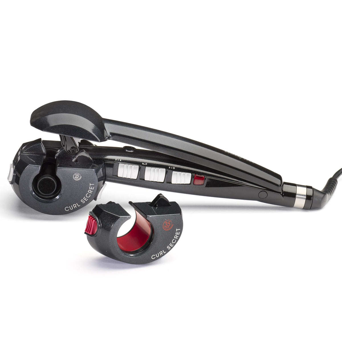 BaByliss Curl Secret - Ionic 2 Automatic Curling Iron, 2 interchangeable attachments, temperatures from 190-230°C, black, 25-35mm diameter, C1300E