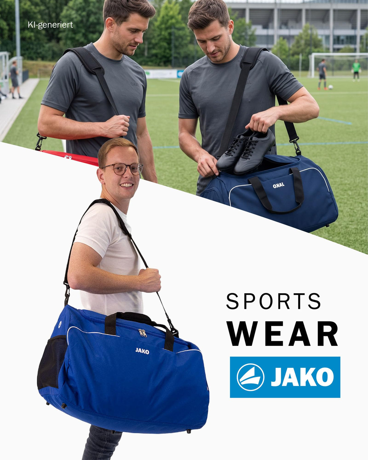 JAKO Classico Sports Bag, Unisex, Blue, approx. 60 Liters - 1950/04/3