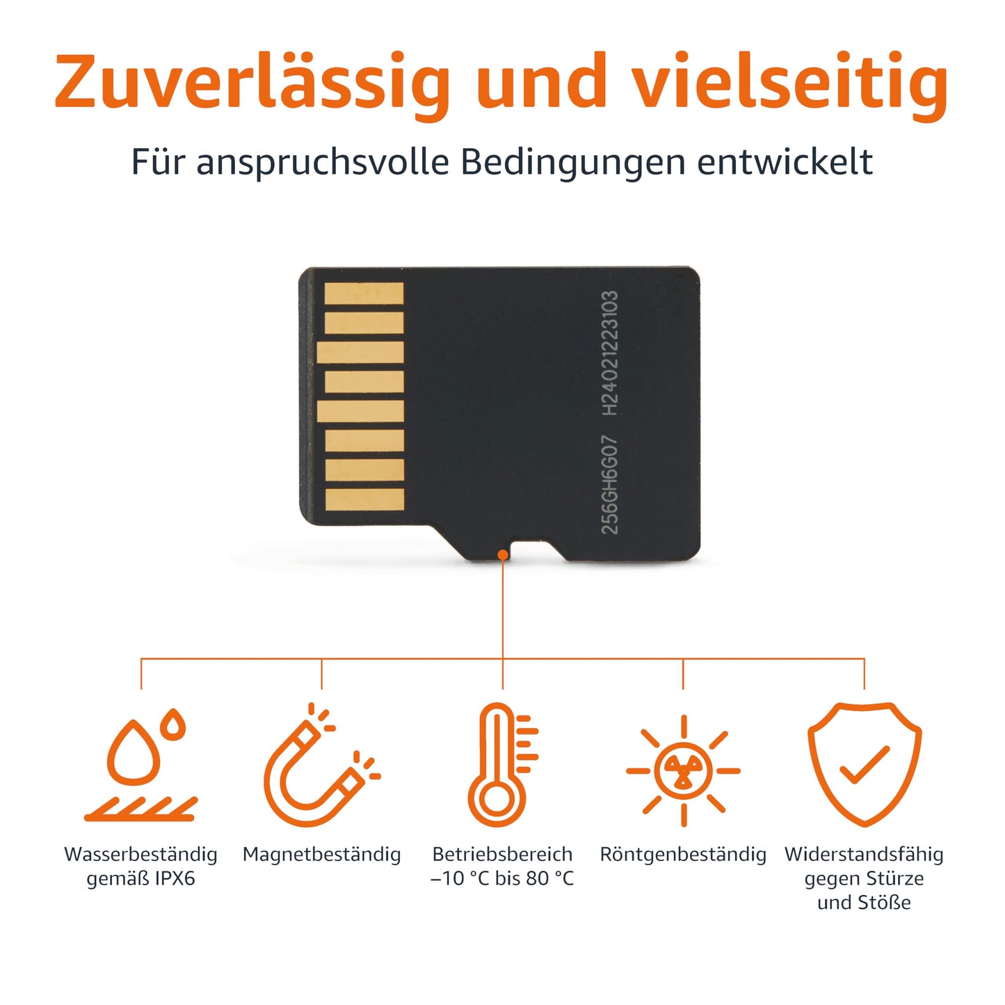 Amazon Basics 256GB microSDXC Card with Adapter, Read Speed up to 200MB/s, Pack of 1 - LSMICRO256GU3-H
