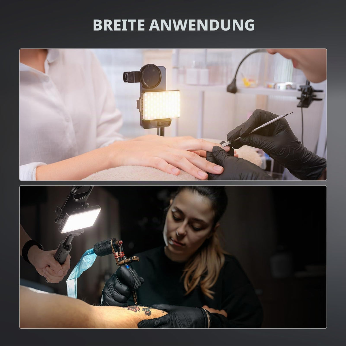 NEEWER Basics LED Selfie Tattoo Light compatible with iPhone, BL120B