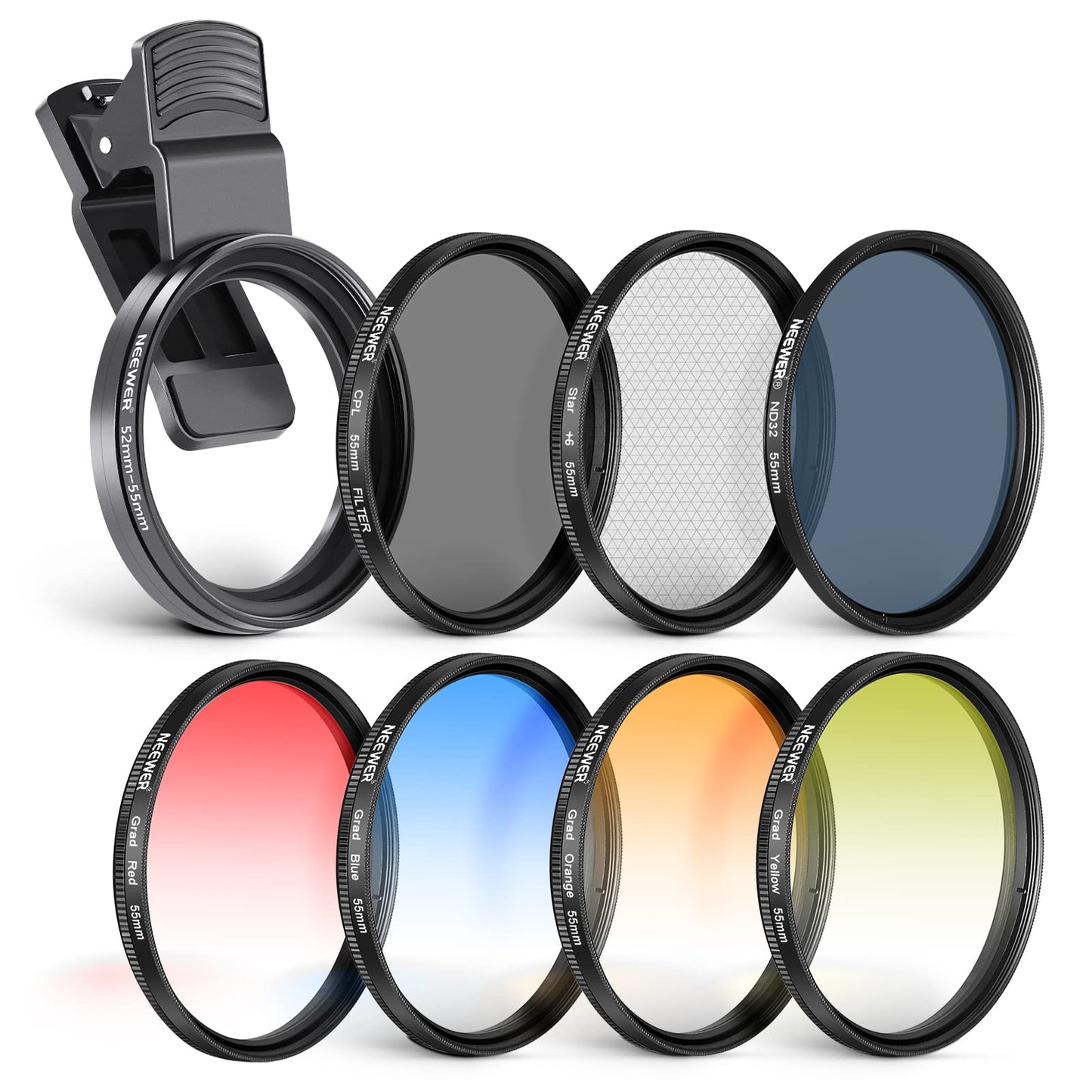 NEEWER 55mm ND + CPL + Star + 4 gradient filter set - 10102107