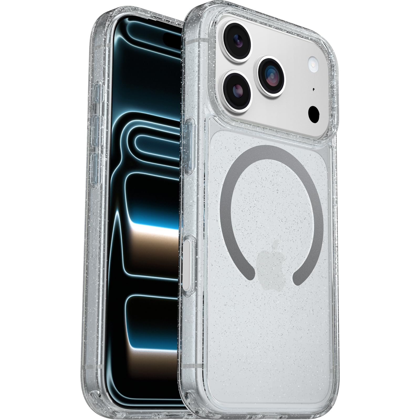OtterBox Symmetry Series Clear MagSafe Transparent Case for iPhone 17 Pro, Shockproof Drop Proof Protective Case, 3X Military Grade Tested, Stardust - 77-98838
