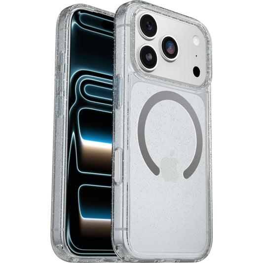 OtterBox Symmetry Series Clear MagSafe Transparent Case for iPhone 17 Pro, Shockproof Drop Proof Protective Case, 3X Military Grade Tested, Stardust - 77-98838