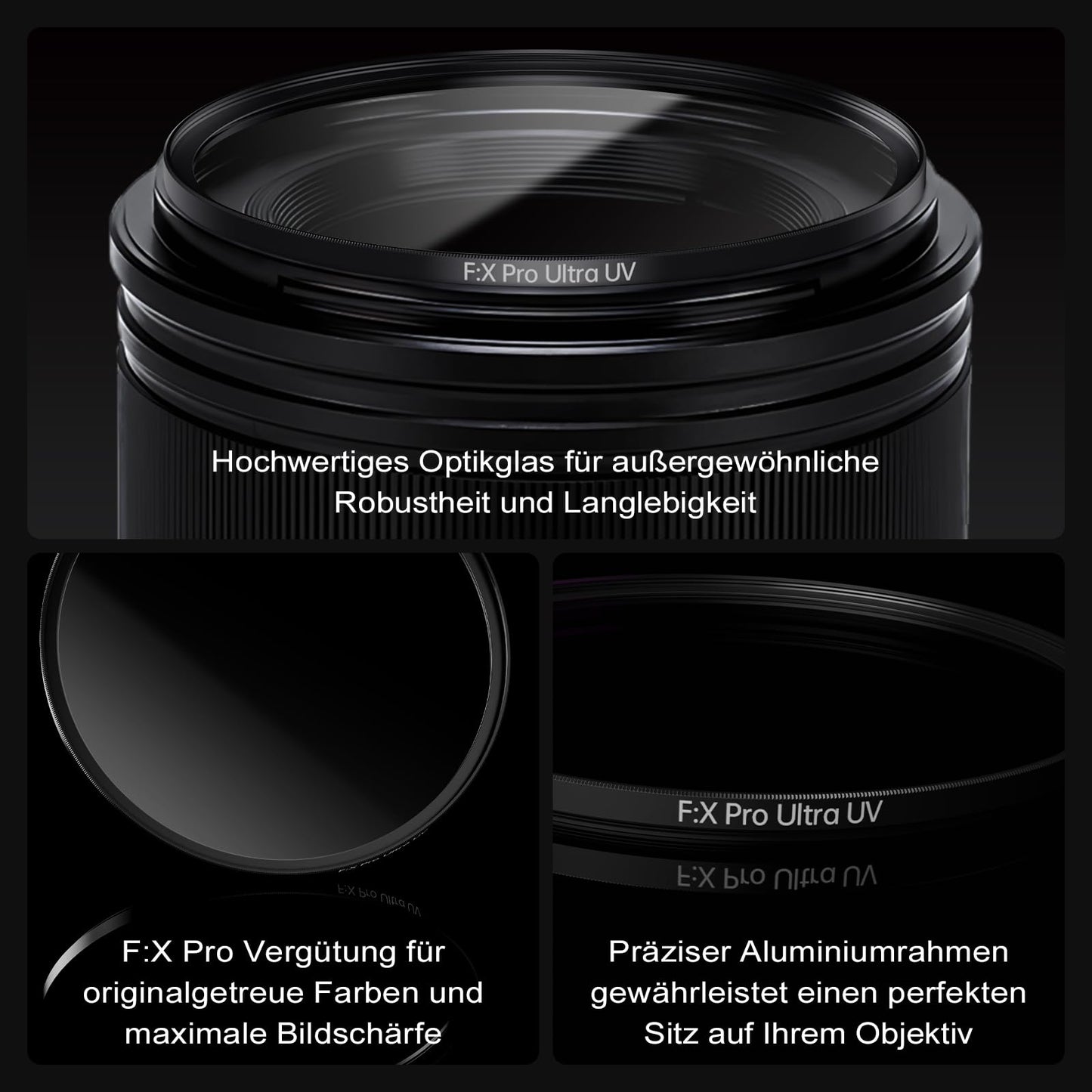 Rollei F:X Pro Ultra round filter UV filter 77 mm protective filter ultraviolet filter 99.9% light transmission 36 layers special coating screw filter for 150 megapixel high-performance camera - 26842