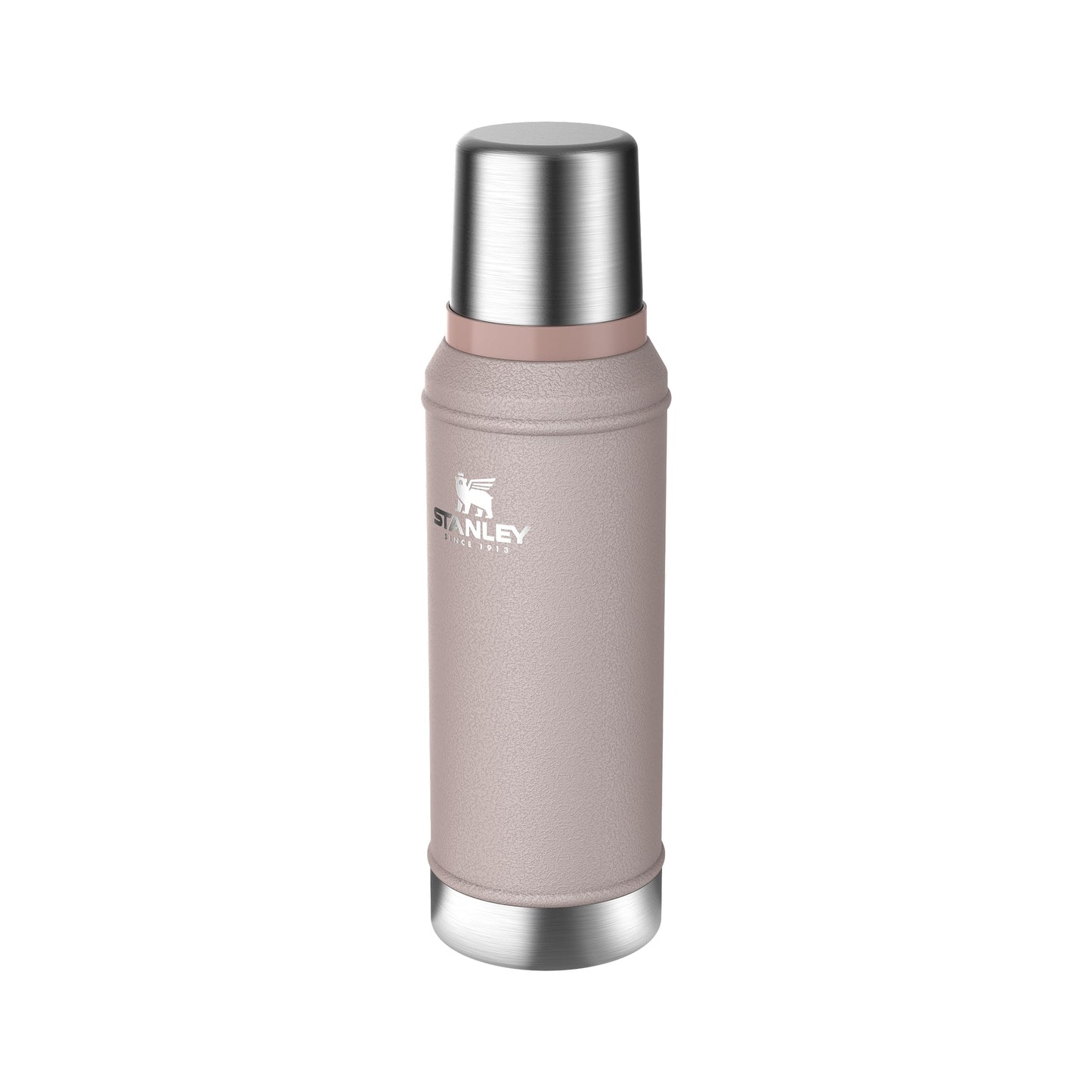 Stanley 1913 Classic Legendary Thermos Flask 0.94L - Keeps Hot or Cold for 24 Hours - Dishwasher Safe - Lid Serves as a Mug - Vacuum Flask BPA Free - Stainless Steel Thermos Flask - Rose Quartz - 100000117255