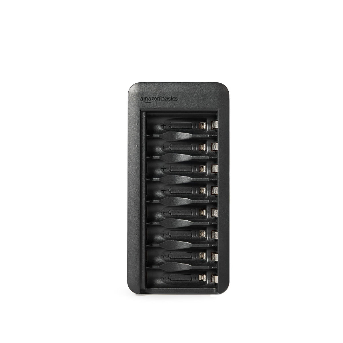 Amazon Basics Battery Set, rechargeable, consisting of 8 x AAA batteries, NiMh, 800 mAh, + 8 x AA batteries, 2000 mAh, with a battery charger that holds 8 batteries, without AC power adapter, USB-C connection, black. - HFR-AA2000-AAA800-HPTCH0036