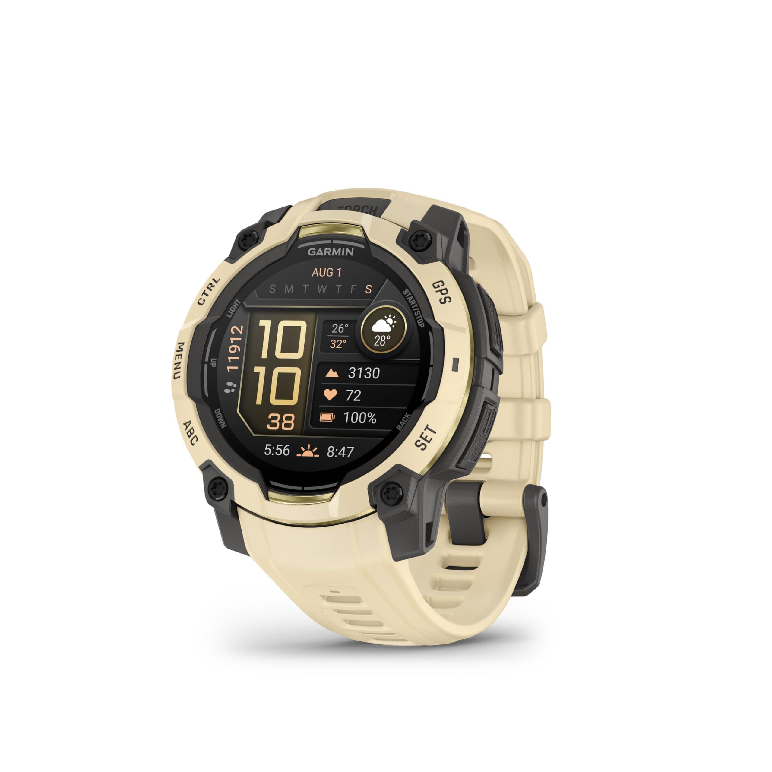 Garmin Instinct 3 45mm AMOLED – multisport smartwatch, 1.2" display, up to 18 days battery life, 80+ sports apps, navigation function, smart features, LED flashlight, waterproof - 010-02936-02
