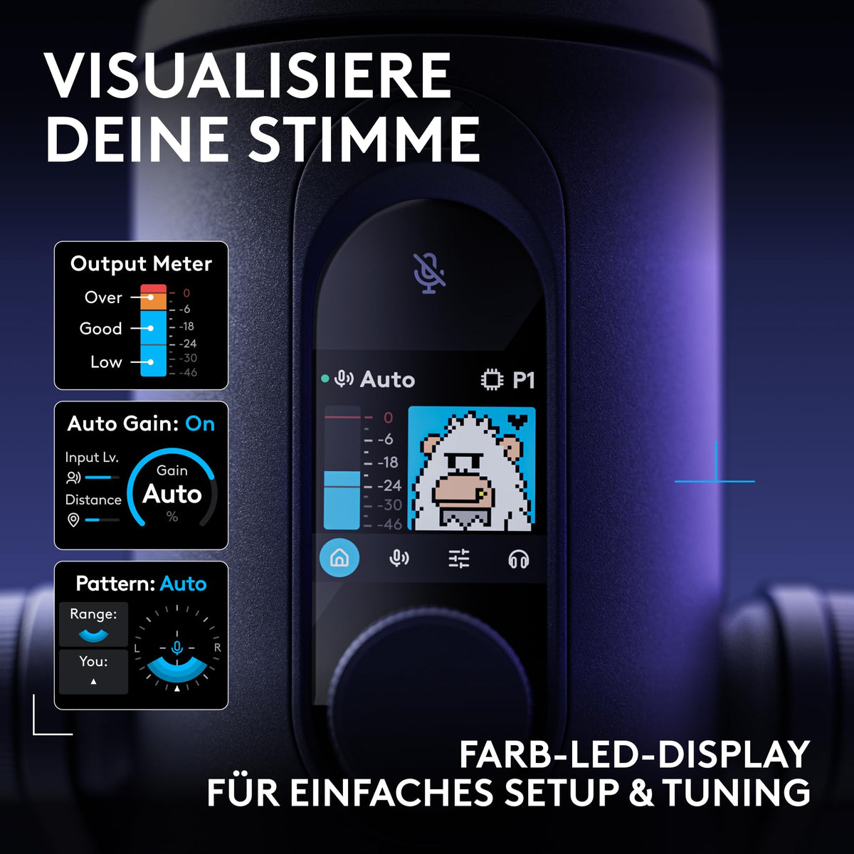 Logitech G Blue Yeti 2 USB-Microfon pentru Gaming, Streaming și Creatori - 988-000591