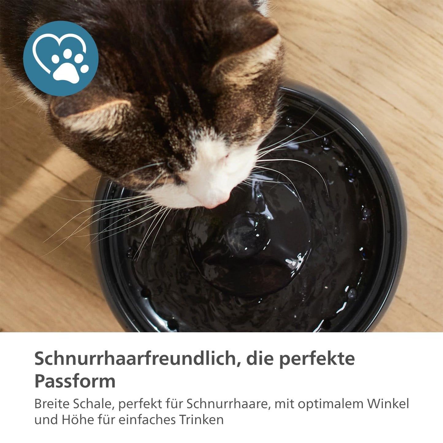 Philips Pet Series Cat Fountain, Smart Drinking Fountain, Leak Protection, Refill Monitoring, Motion Activation, Whisper Quiet (PAW3210/02)