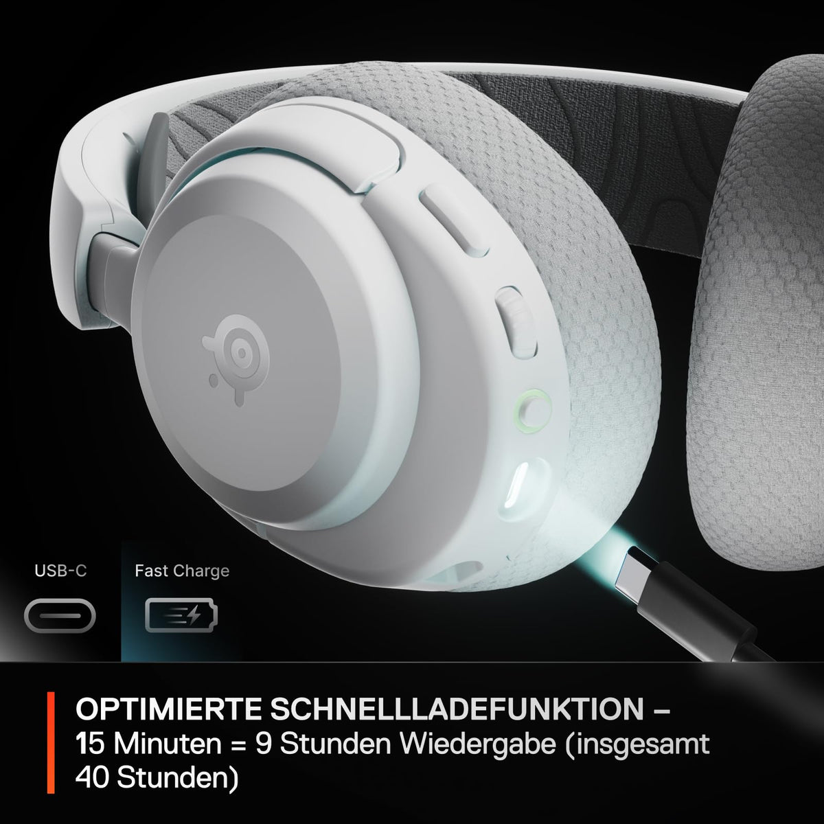 SteelSeries Arctis Nova 3X Wireless Xbox Headset - Wireless Gaming Headset - App Control - 40 Hours Battery Life & Fast Charging - 2.4 GHz/Bluetooth - Detachable Microphone - Compatible with Xbox, PC & More - White - 61690