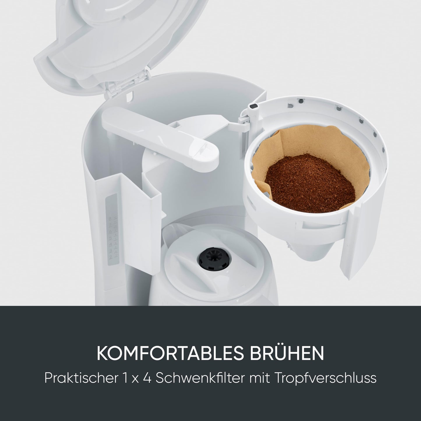 Severin filter coffee machine with 2 thermal jugs, coffee machine with brewing lid, drip-free pouring, long temperature storage, automatic switch-off, 1000 W, approx. 1 liter, white, KA 9309