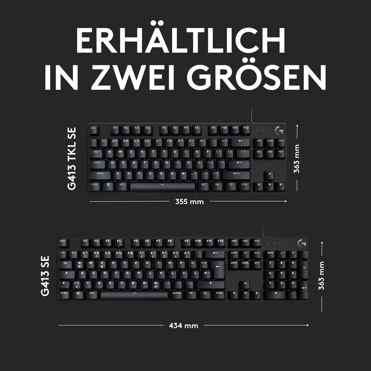 Logitech G G413 TKL SE Tastatur mecanică pentru gaming (Negru) - 920-010443