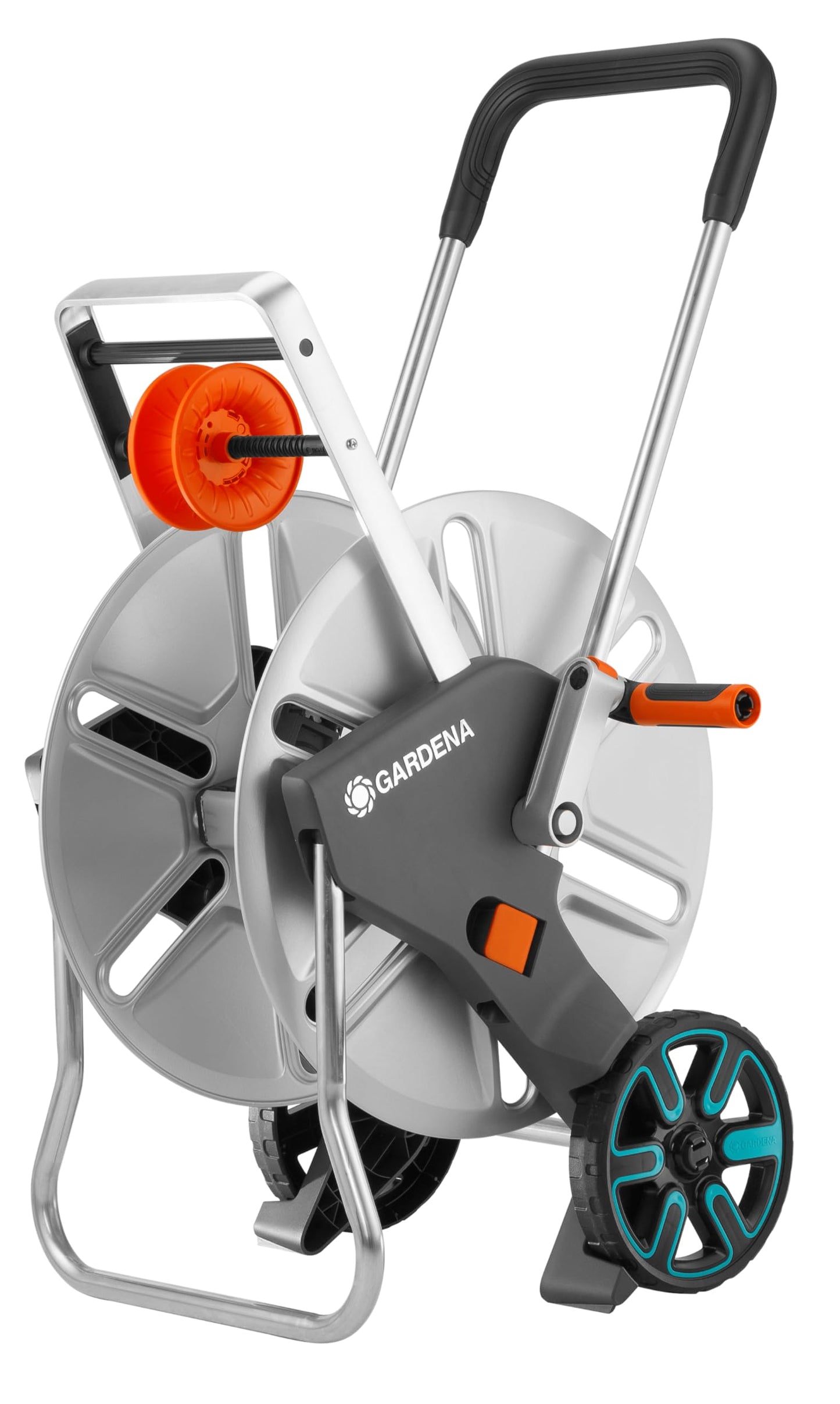 Gardena CleverRoll L Easy Metal: Large hose trolley with a capacity of up to 100 m, particularly stable, hose guide in a robust metal frame (18550-20)