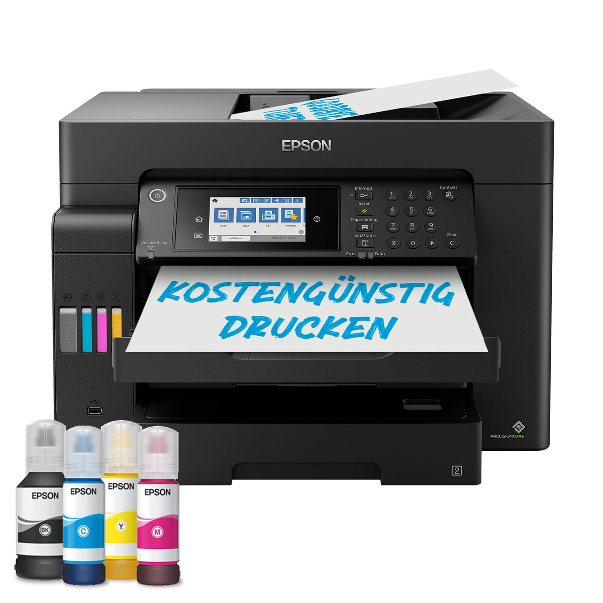 Imprimantă multifuncțională Wi-Fi cu rezervor de cerneală Epson EcoTank ET-16605 DIN-A3+ cu fax - C11CH72405