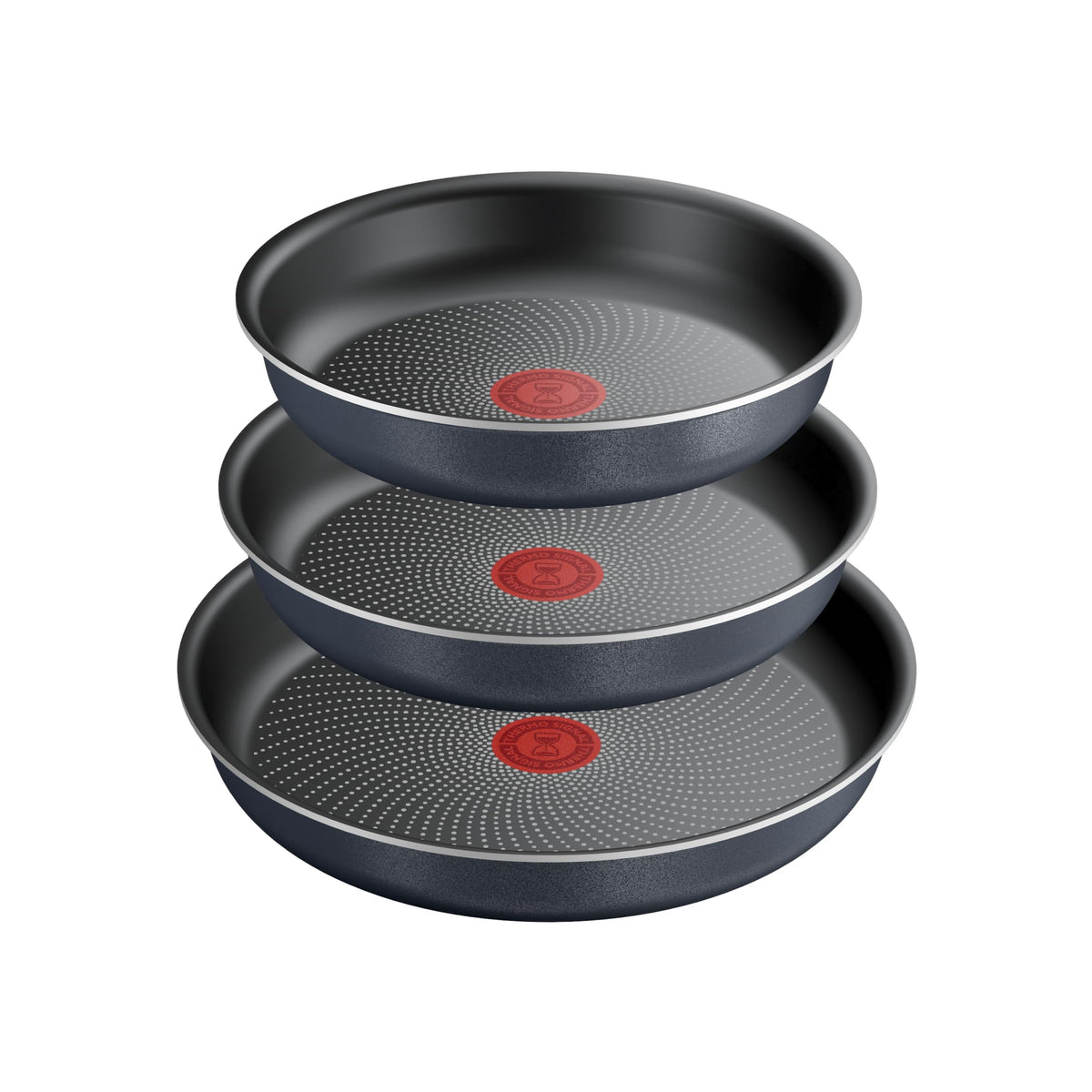 Tefal Ingenio Enjoy Set de tigăi, 3 piese, 22/24/28 cm + mâner detașabil, compatibil cu inducție, antiaderent, acoperire din titan, Thermo-Signal, încălzire rapidă, lavabil în mașina de spălat vase și - L7239143