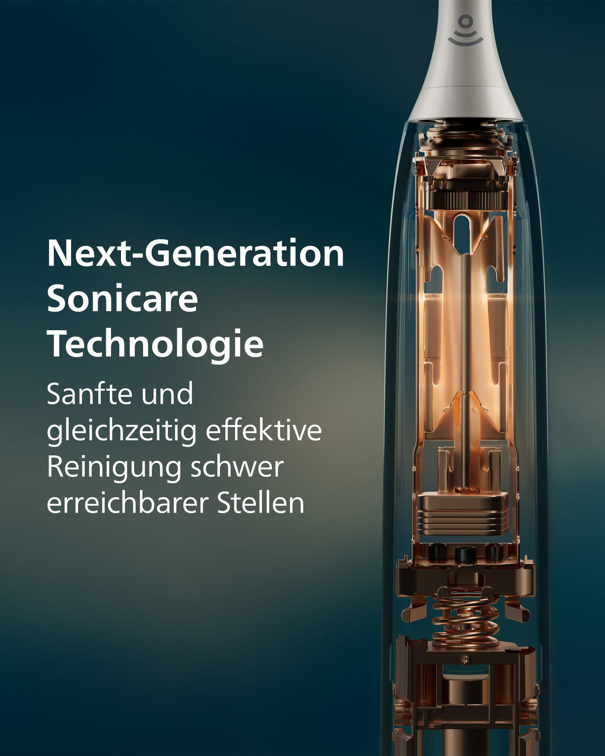 Philips Sonicare Next-Generation DiamondClean 8500 electric toothbrush - featuring smart pressure control and 18 settings, Powder White, HX8515/11