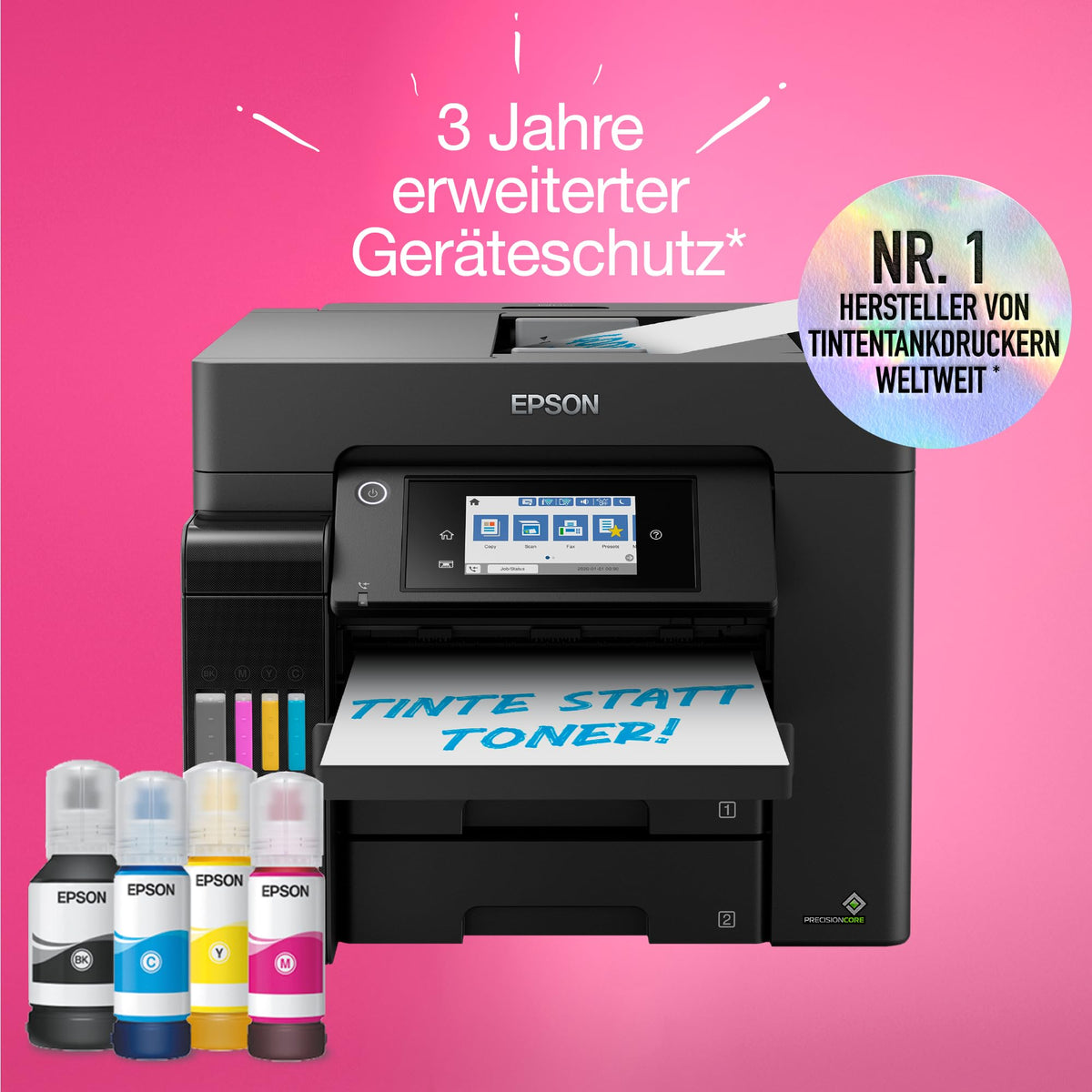 Epson EcoTank ET-5855 A4 Multifunction Wi-Fi Ink Tank Printer with Fax - ET5855