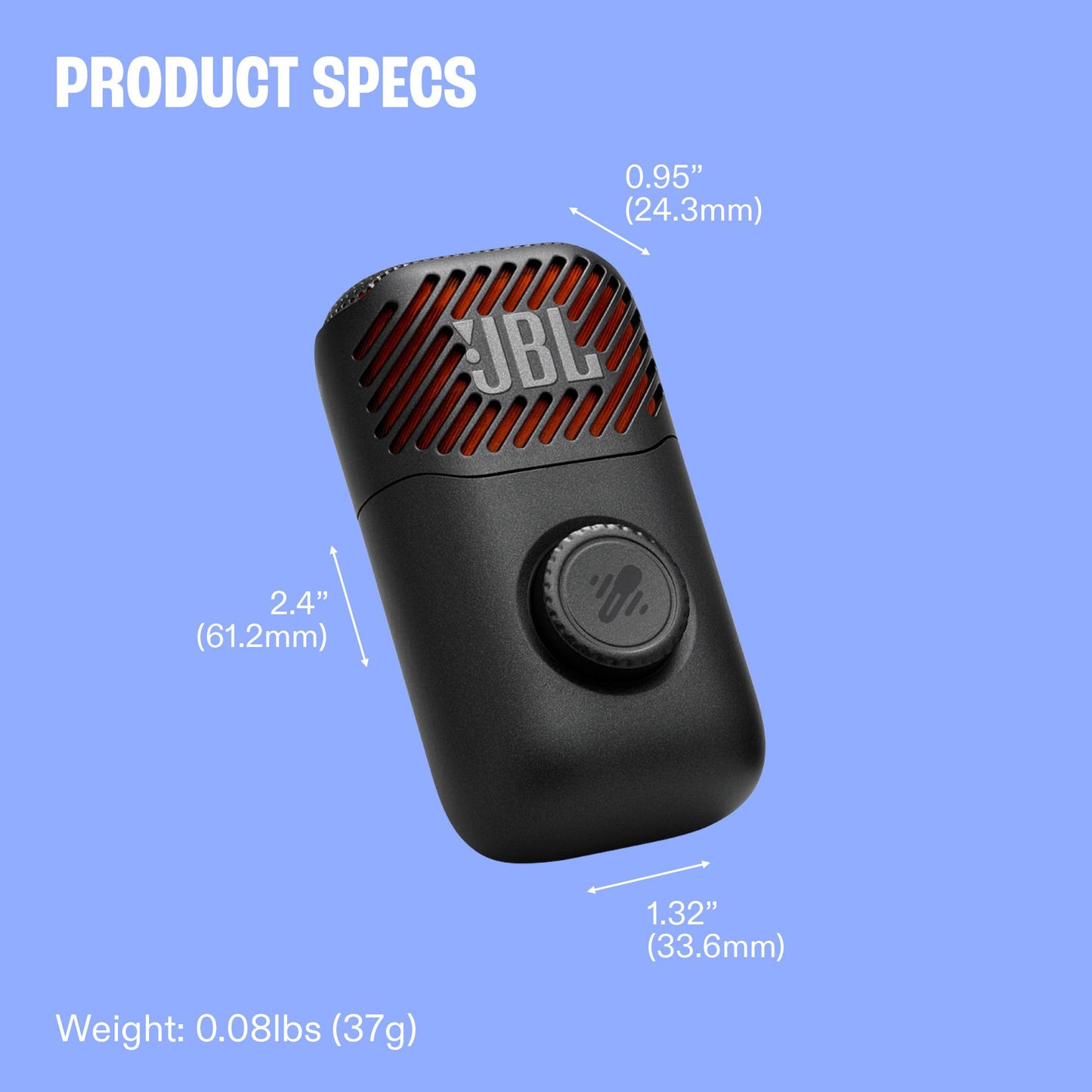 JBL EasySing Mic Mini AI-controlled microphone, real-time vocal removal, 6 hours playback time, removable handle, Bluetooth, USB-C, Aux, 2.4 GHz wireless connection, black - JBLESMICMINI