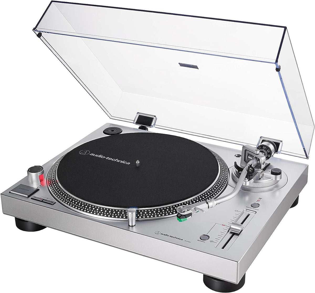 Audio-Technica LP120XUSBSV Direct Drive Turntable (Analog and USB) Silver - AT-LP120XUSBSV