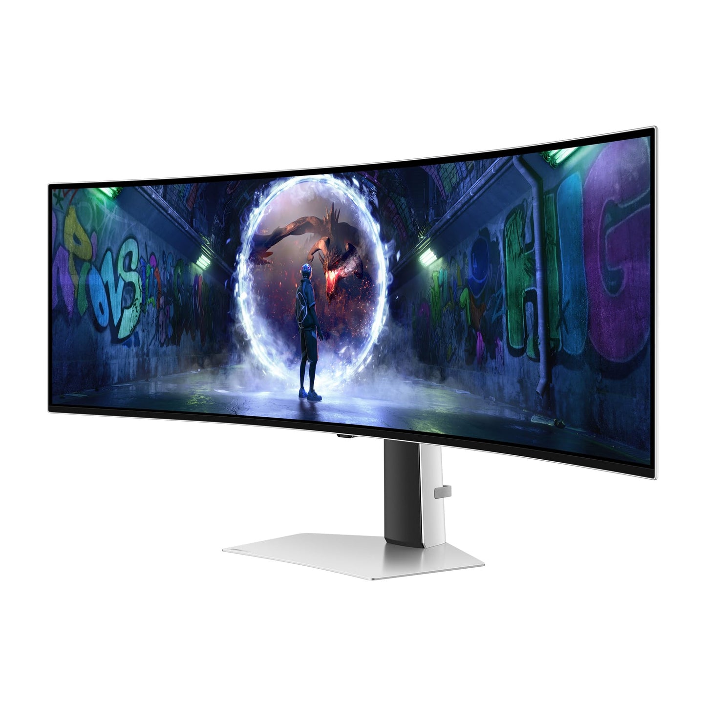 Samsung 49 inch Odyssey OLED G9 G93SD, DQHD (5,120 x 1,440), gaming monitor, PC screen, 240 Hz, OLED glare free, 0.03 ms response time, gaming hub, LS49DG934SUXEN