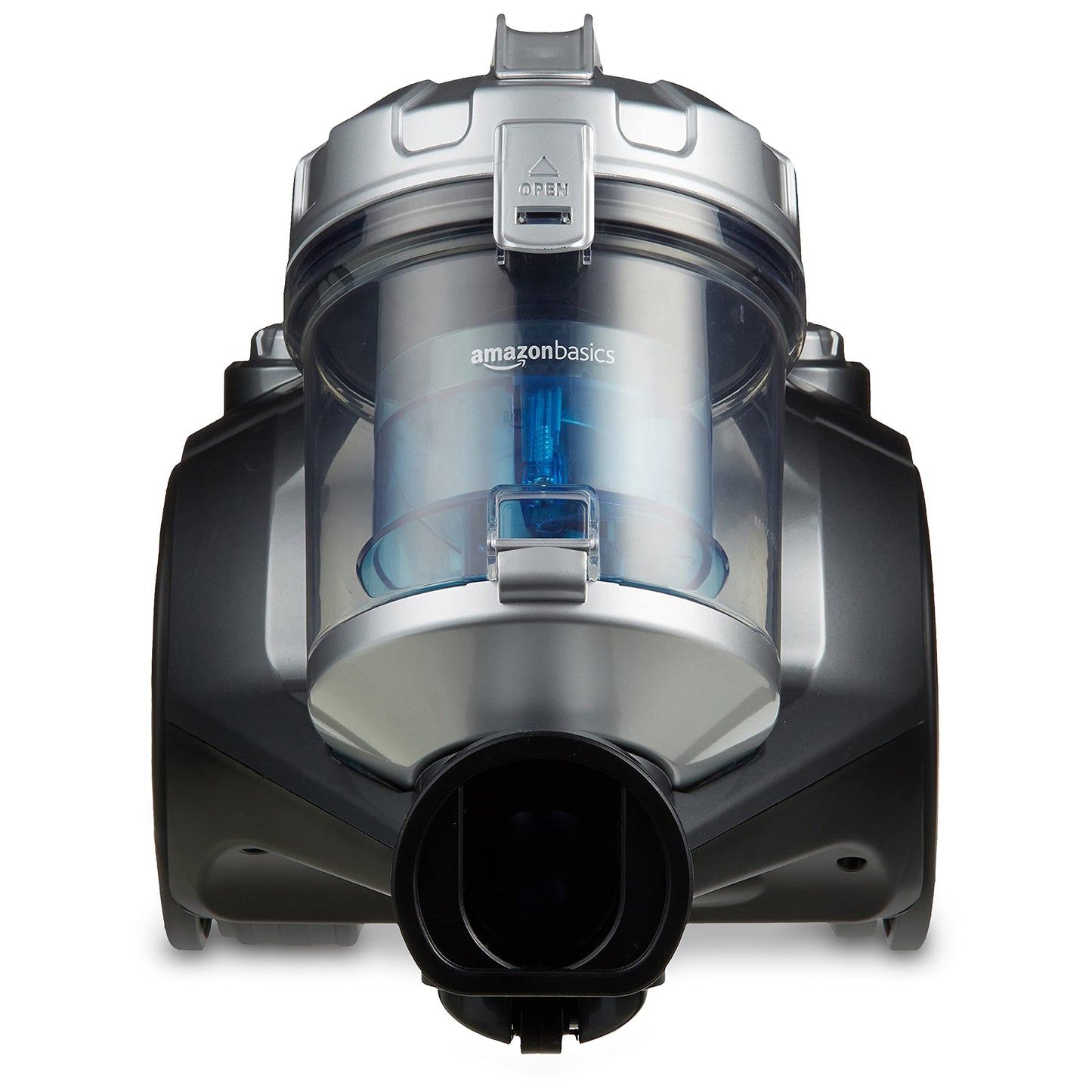 Amazon Basics Cylinder Vacuum Cleaner, Powerful, Compact and Lightweight, Bagless, for Hard Floors and Carpets, HEPA Filter, 700W, 1.5L, EU, Black/Blue - 15KC-71EU4
