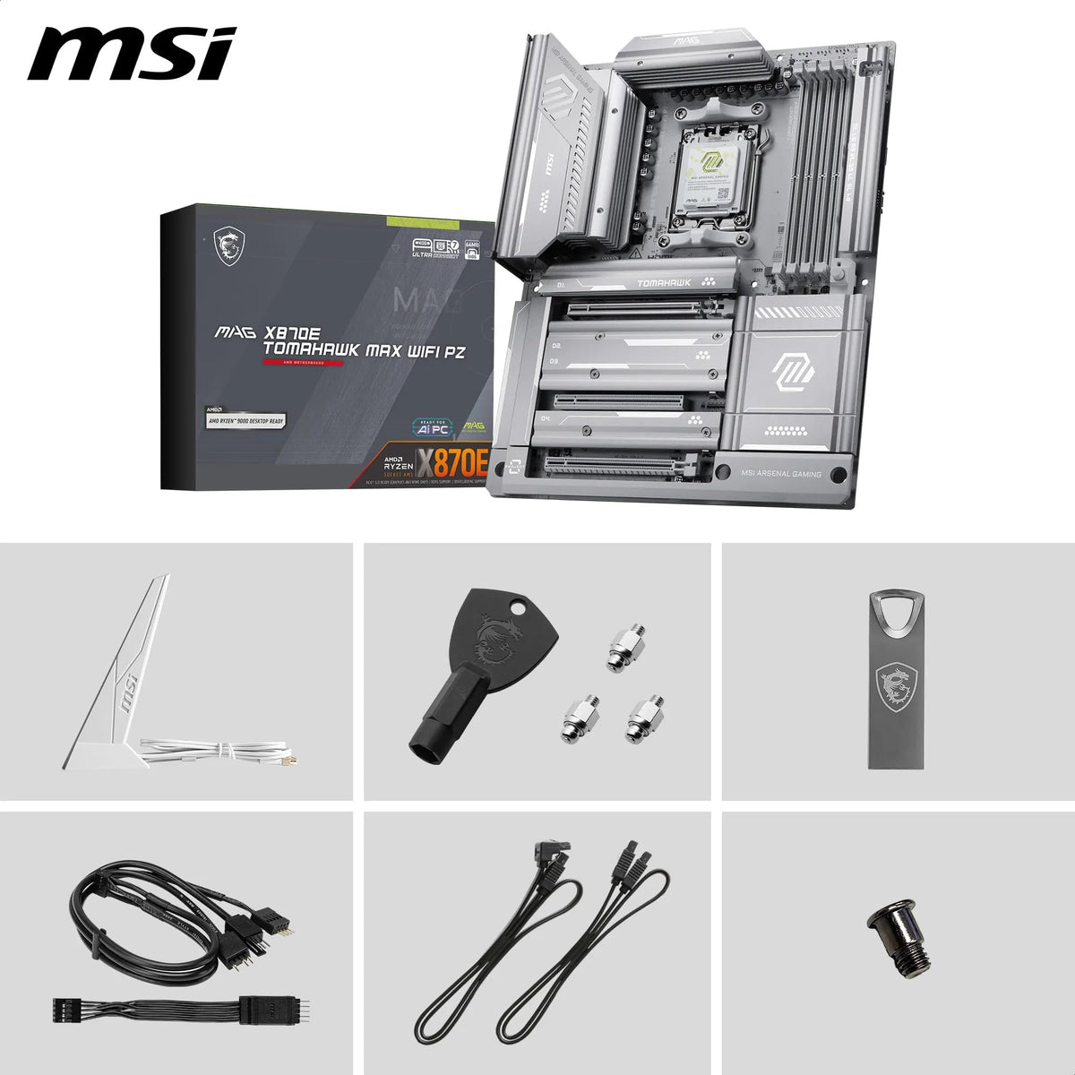 MSI MAG X870E Tomahawk MAX WiFi PZ - AM5 ATX Mainboard - 7E84-002R