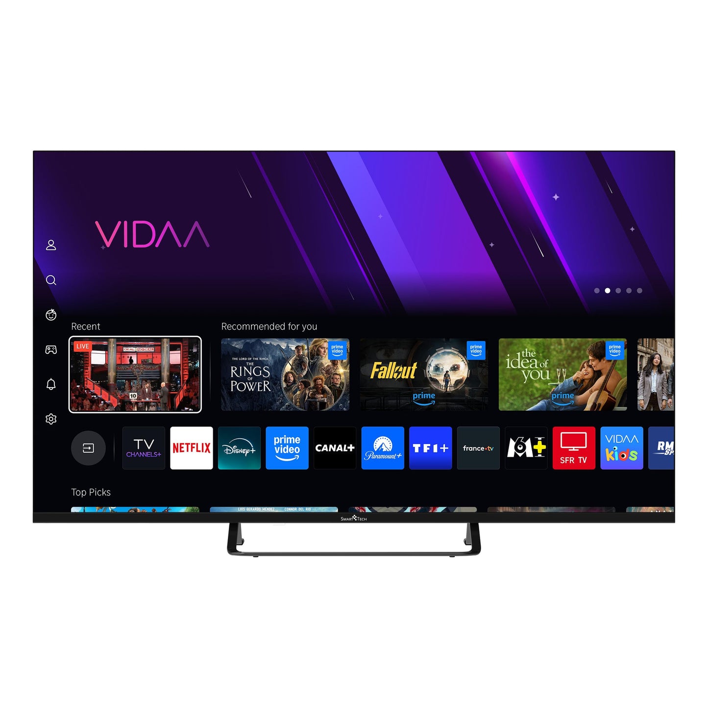 Smart Tech 43FV02V TV 43 inch Smart TV VIDAA - TV with Full HD resolution and triple tuner, LED TV (2026)