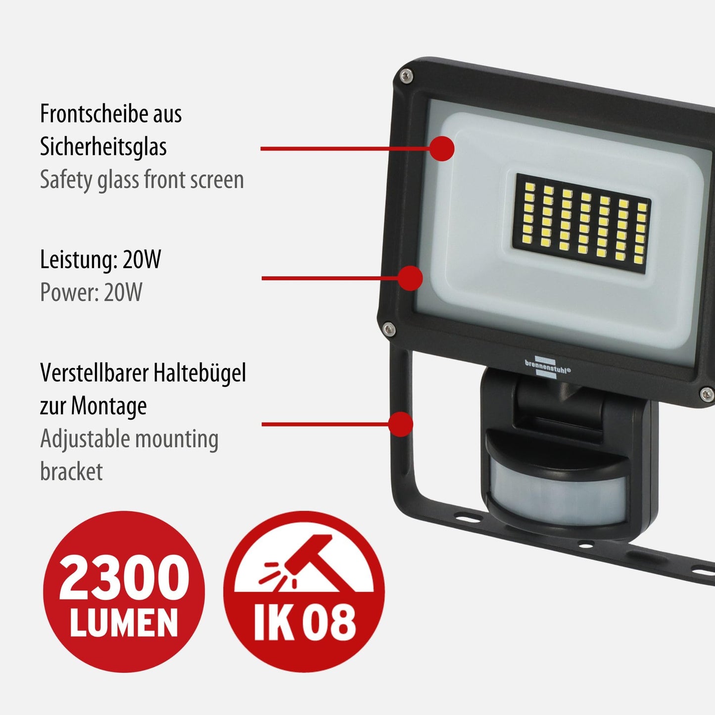 Brennenstuhl LED spotlight JARO 3060 P 20W - 1171250242