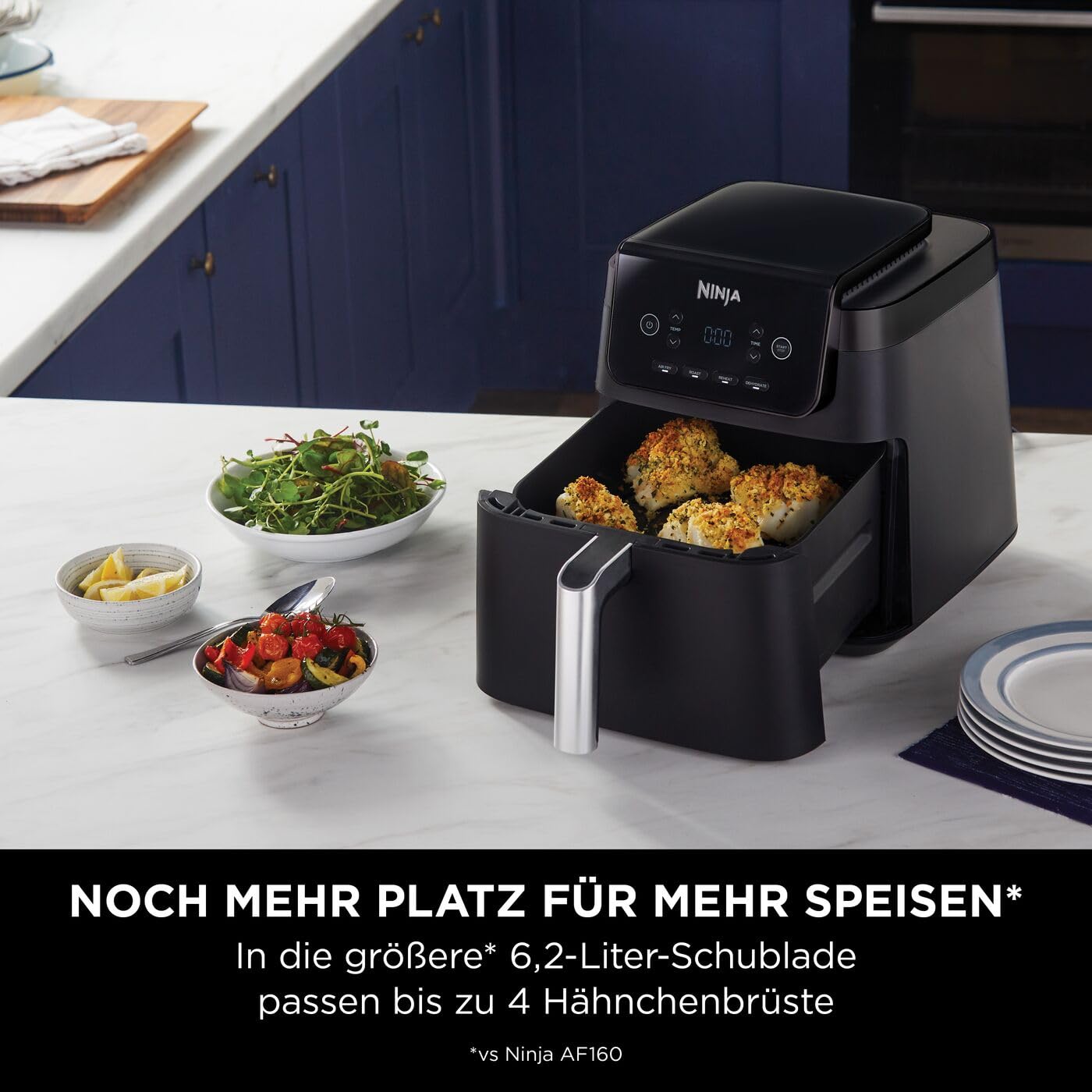 Ninja Air Fryer 6.2L Oil Free Large Square Drawer - AF170EU