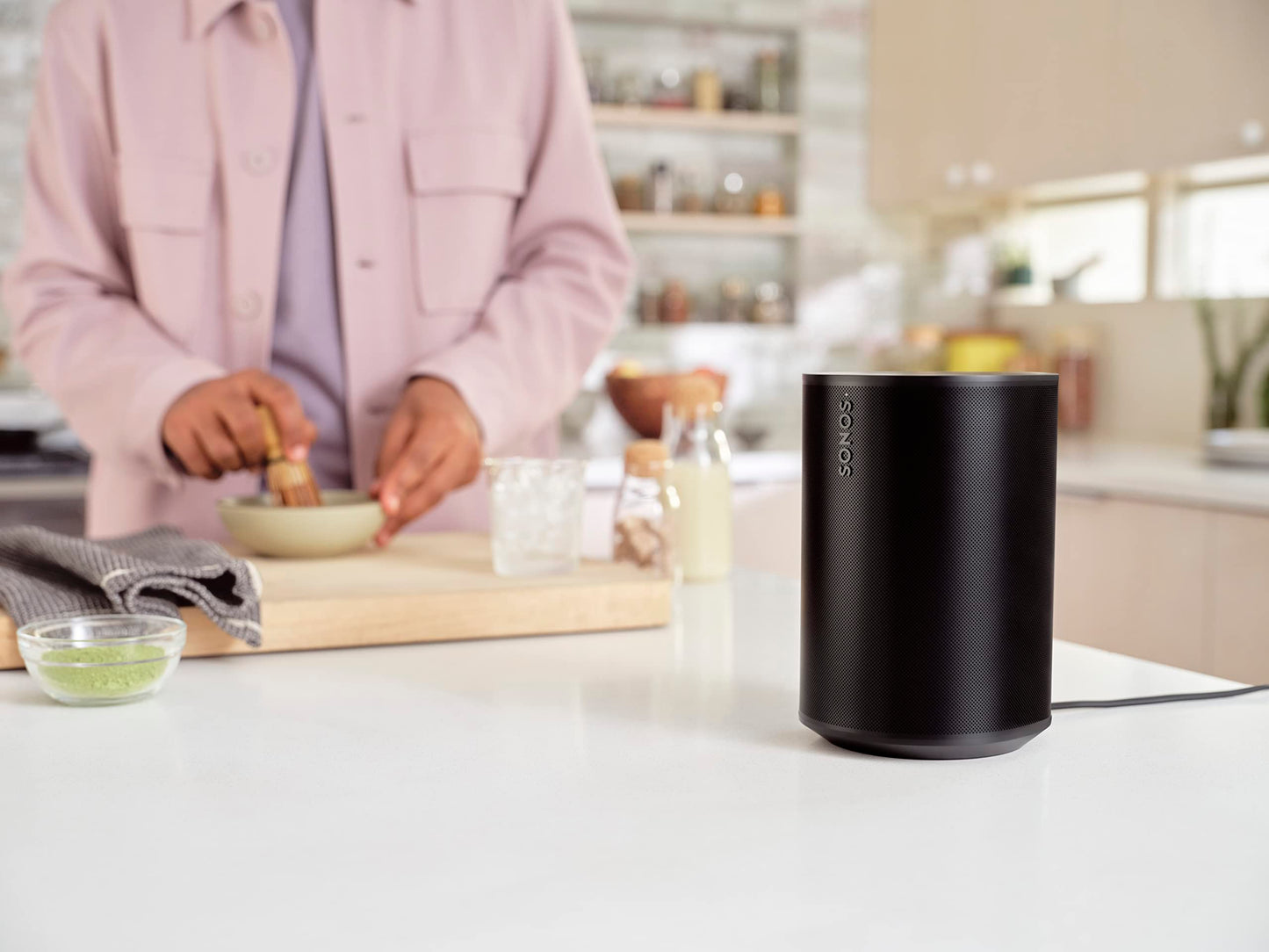 Sonos Era 100 | Smart speaker with WiFi, Bluetooth, compatible with Amazon Alexa - Black - E10G1EU1BLK