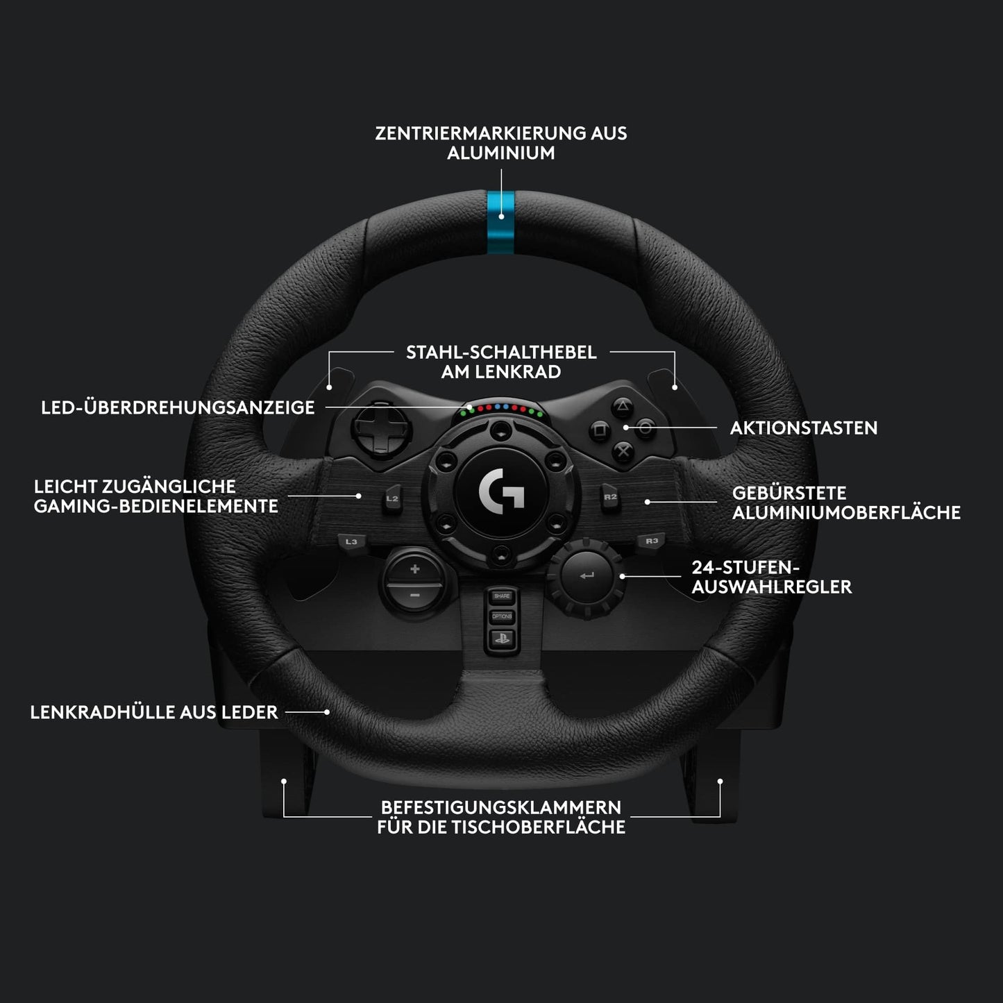 Logitech G G923 Racing Wheel und Pedale - 941-000149